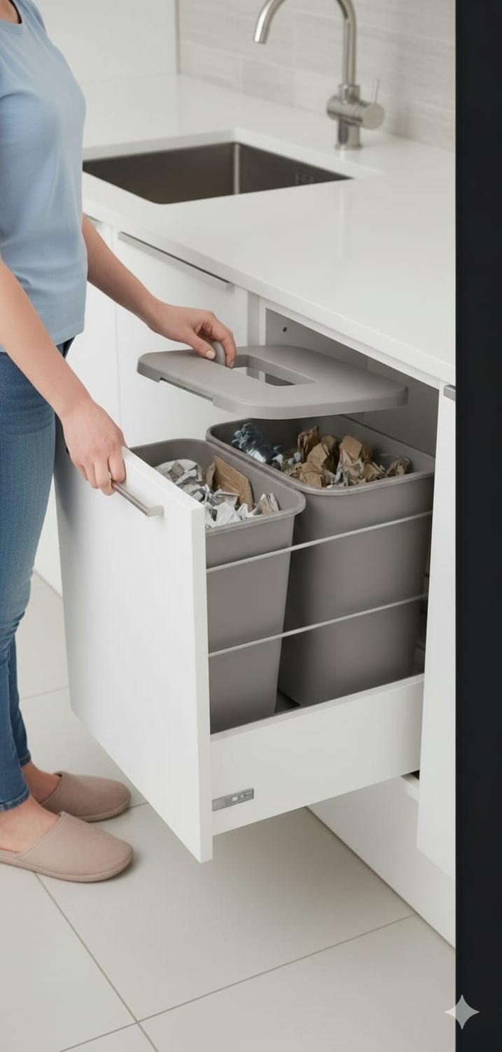 Basurero Doble Extraible 15litros Gris TFX-3