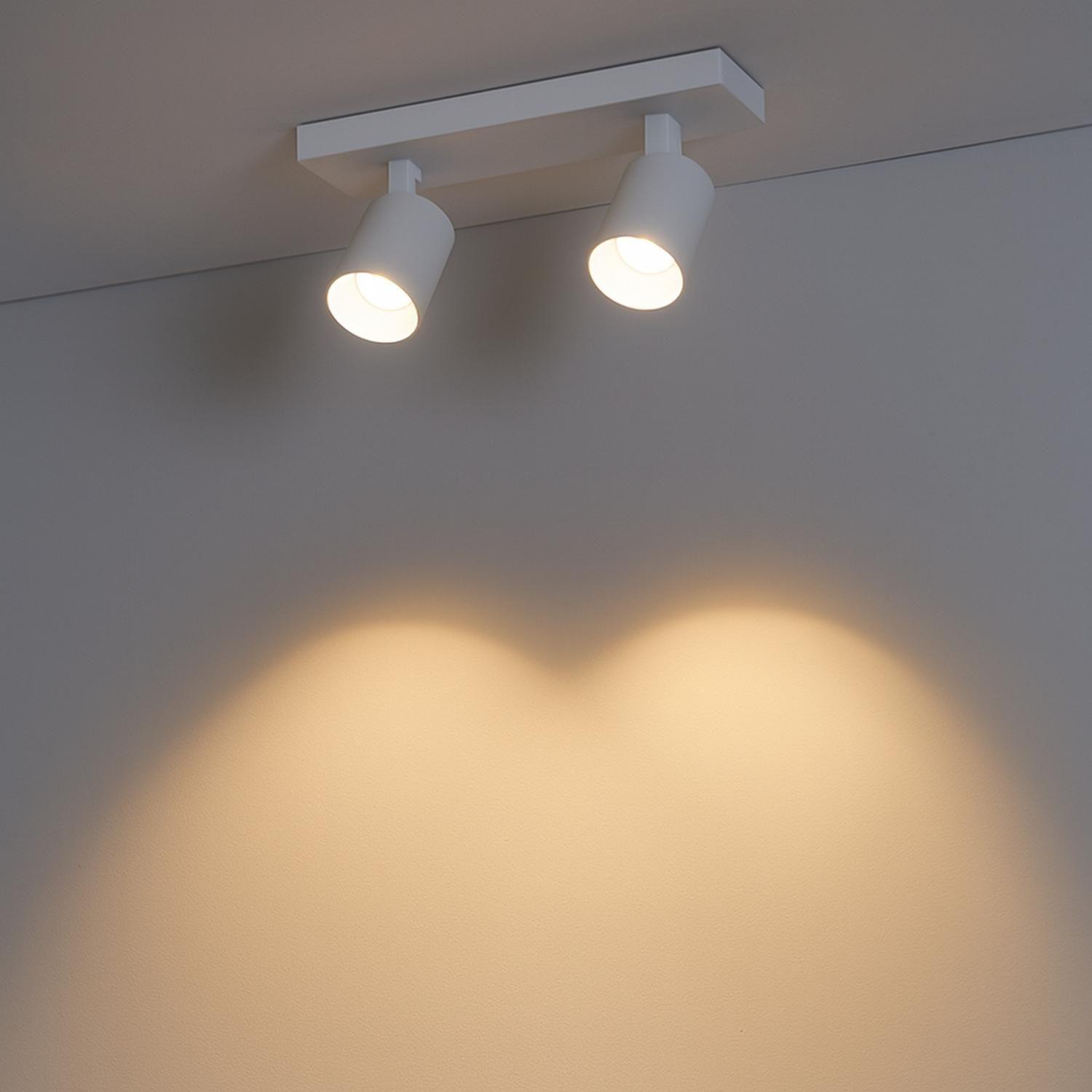 Foco Spotlight Sobrepuesto Doble Blanco 2xGU10 Megabright-5