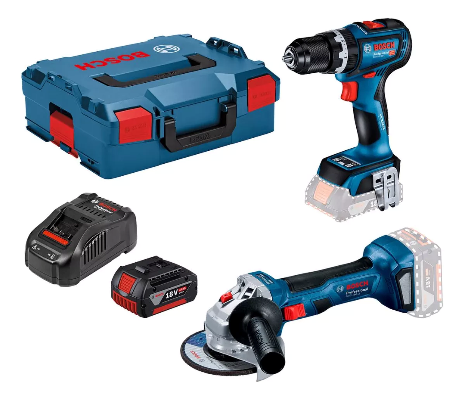 Kit Taladro GSB 18v 90C Esmeril GWS 180LI 1Bat 1Carg 1Male Bosch-0
