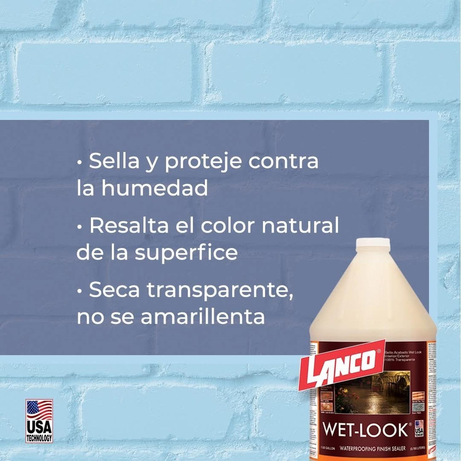 Sellador Impermeabilizante Wet Look Transparente gl Lanco-2