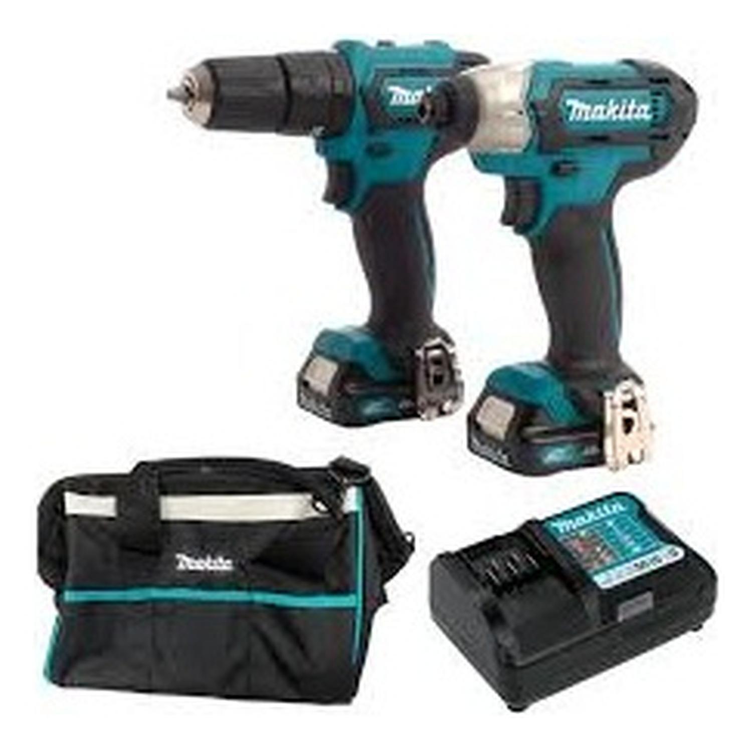 Kit Makita Clx228 Taladro Perc Hp333d + Atornillador Impacto-1