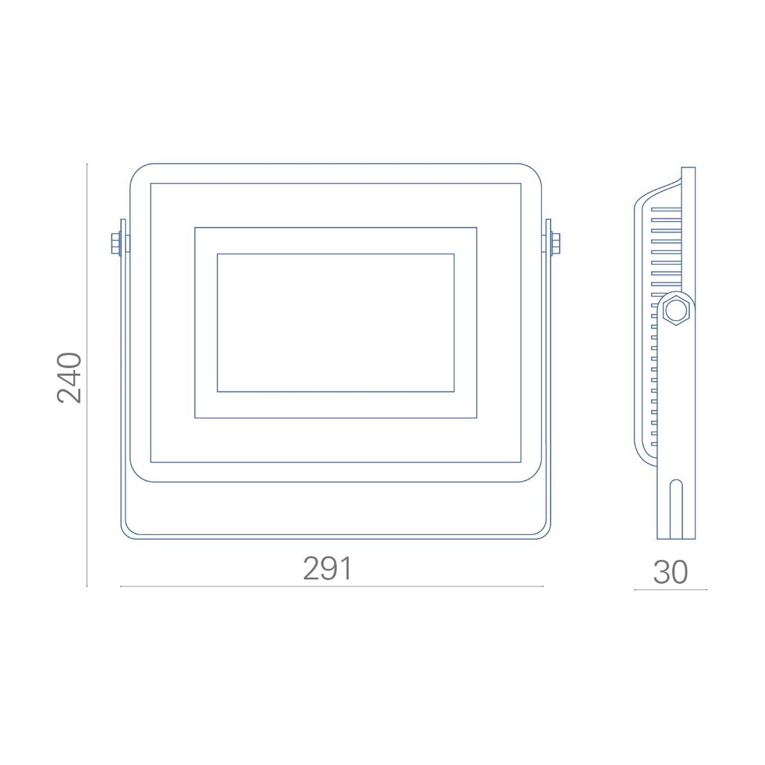 Foco Proyector Telco Flat LED 100W 3000K Calido Megabright-2