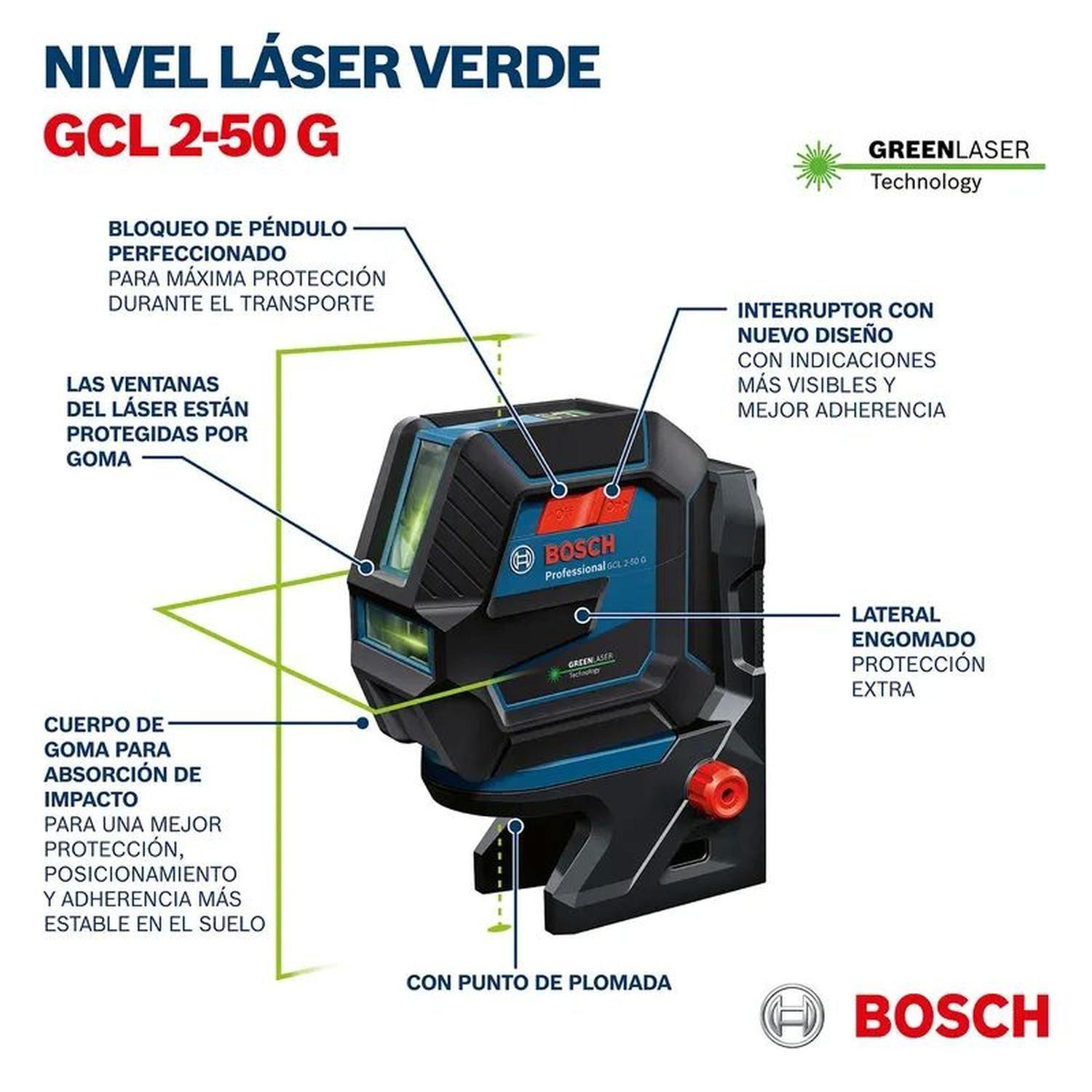 Nivel laser multilíneas verdes GCL 12V-50-22 CG BOSCH-3