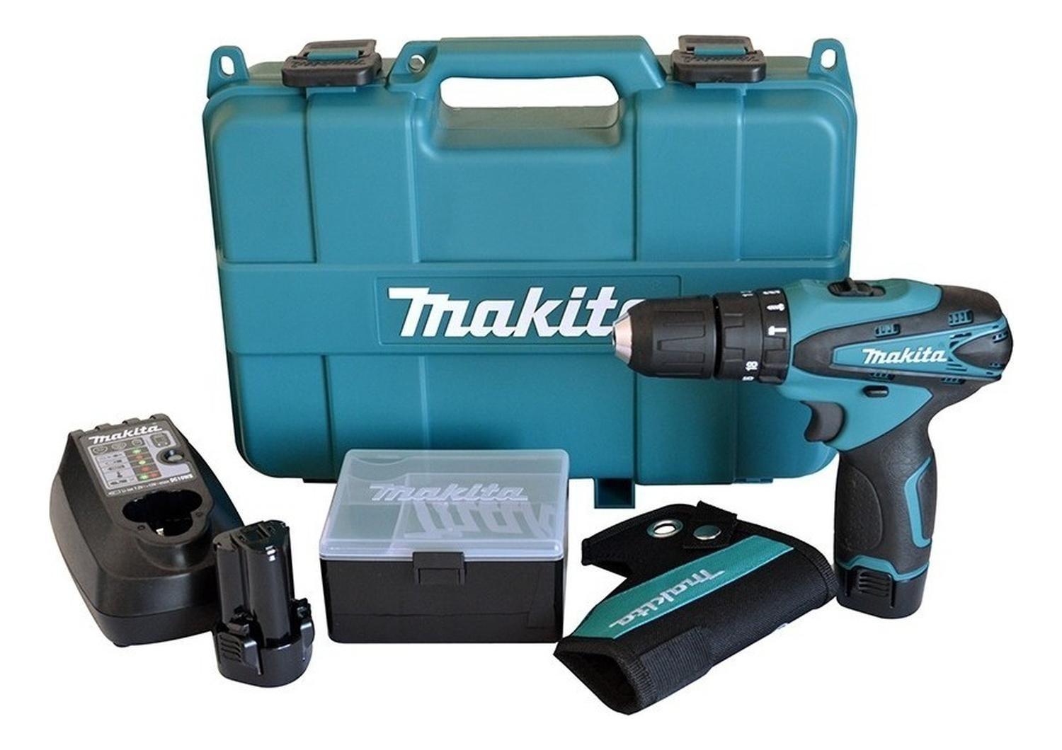 Taladro Atornillador Percutor Makita Hp330dwe 12v 2bat+carg-4