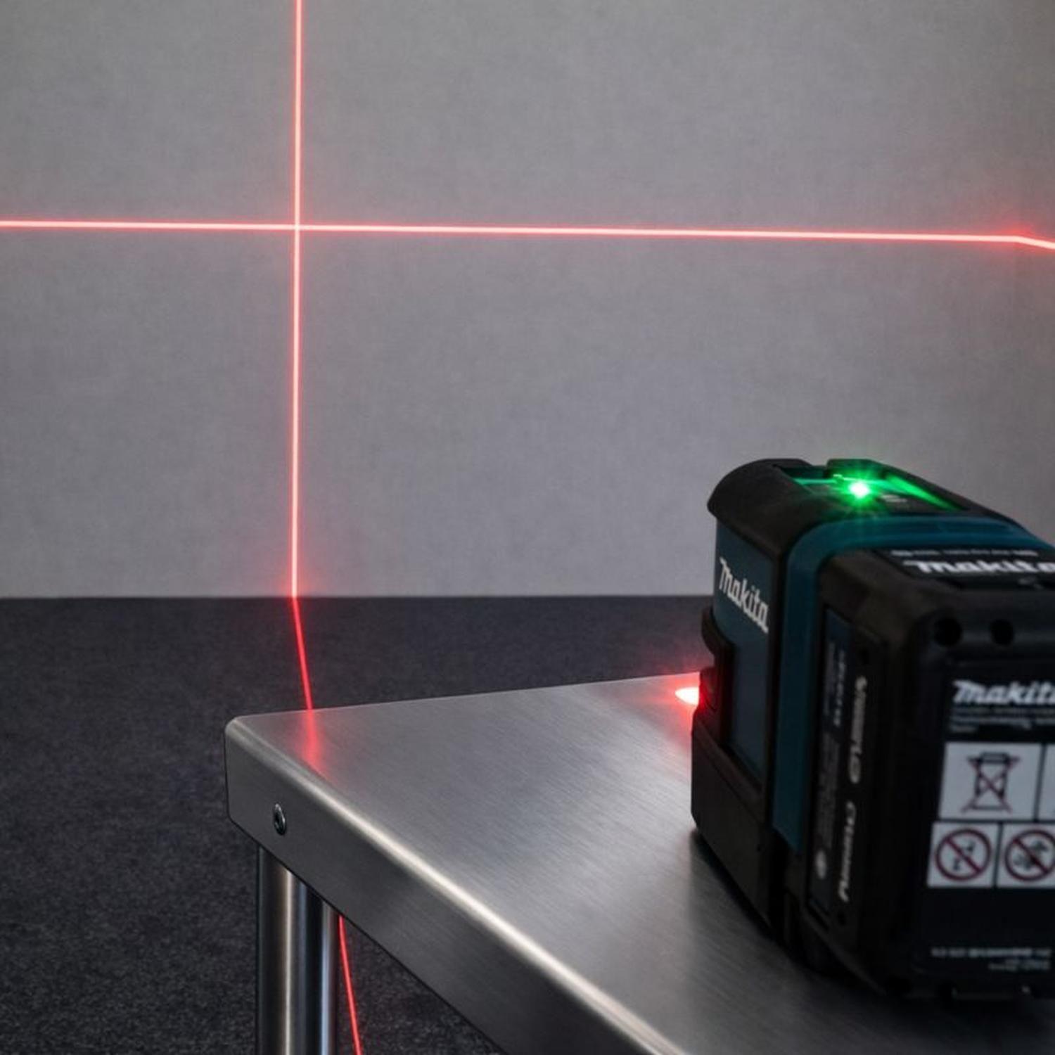 Nivel laser multilíneas 360° rojas batería + cargador SK106DZ Makita-6