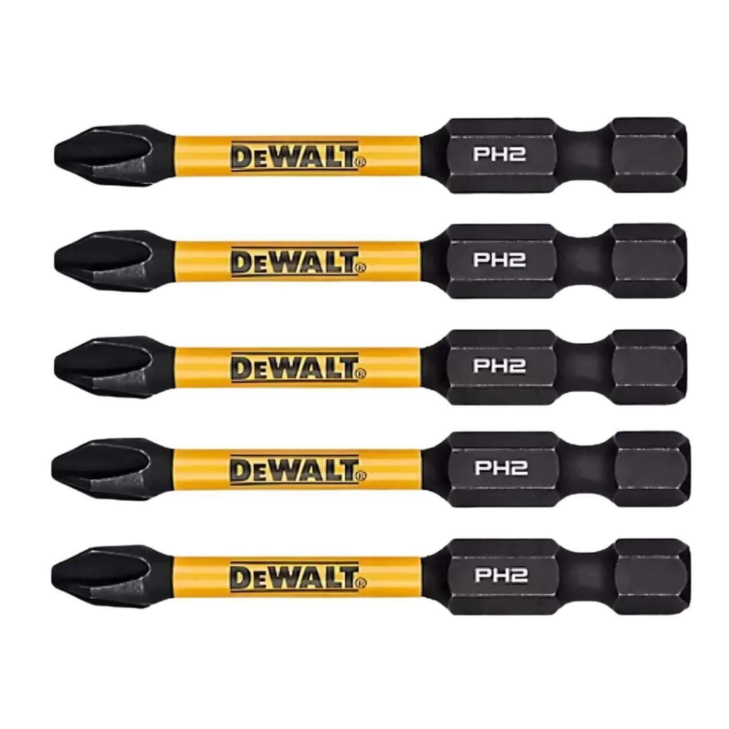 Set 5 Puntas Phillips 2-1/4 Flextorq DWAF2PH2IR5 Dewalt-3