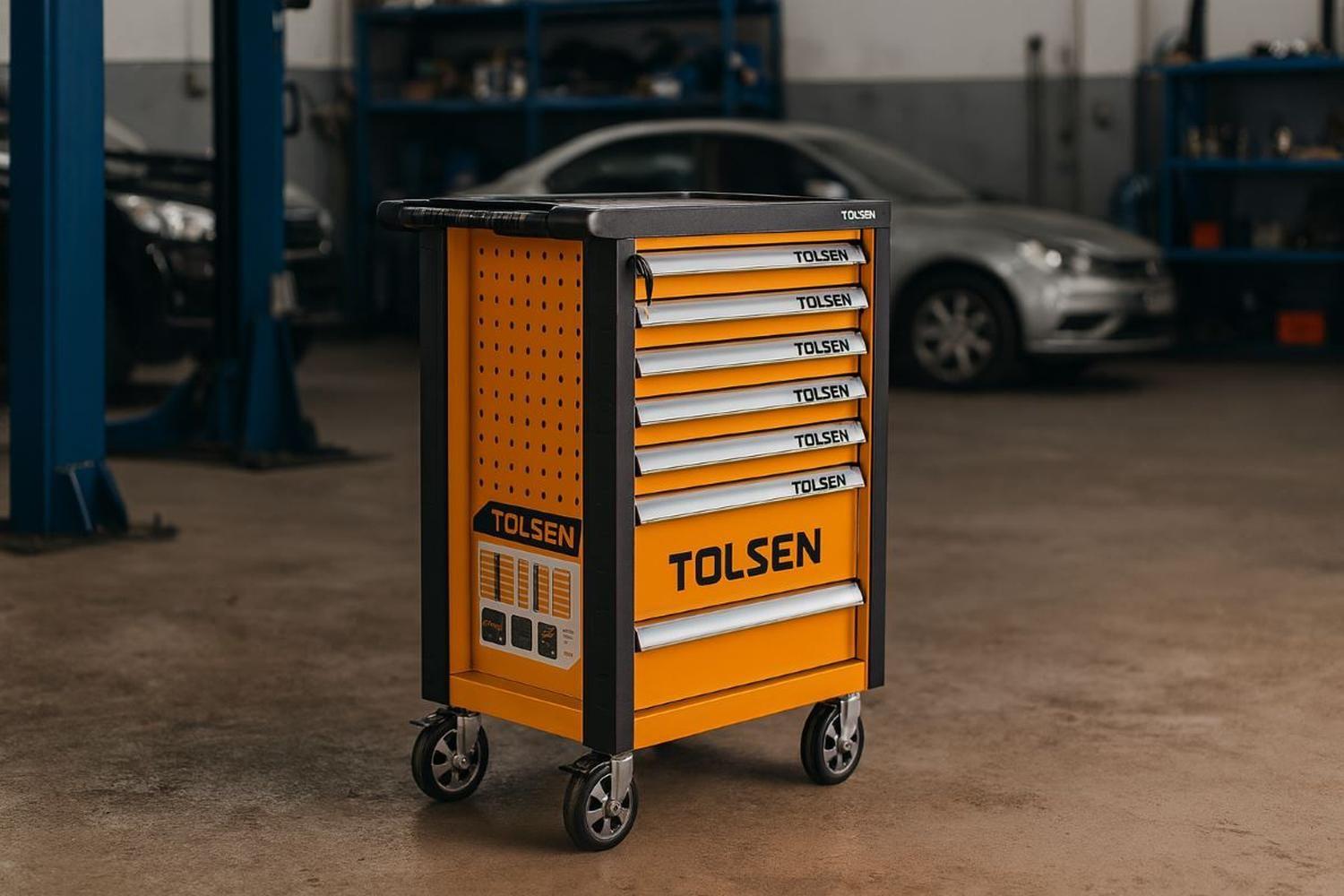 Gabinete Caja de herramientas metálico 7 bandejas 80307 Tolsen-3