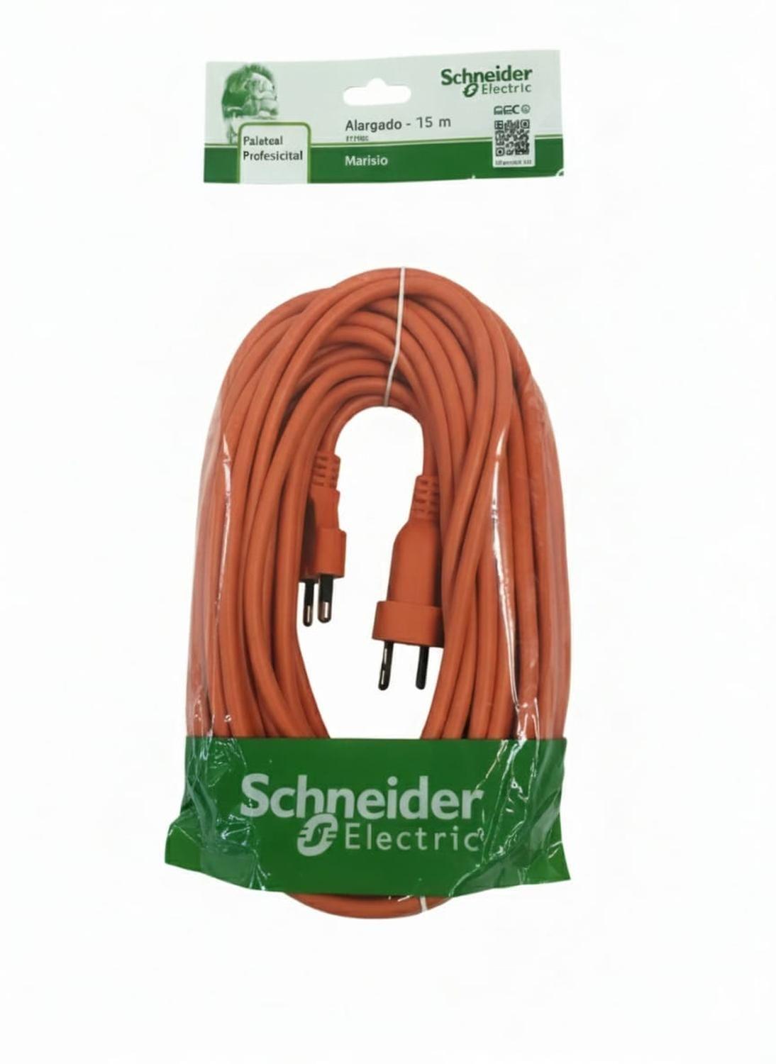 Extensión Eléctrica Alargador 15mts Naranjo Schneider-2
