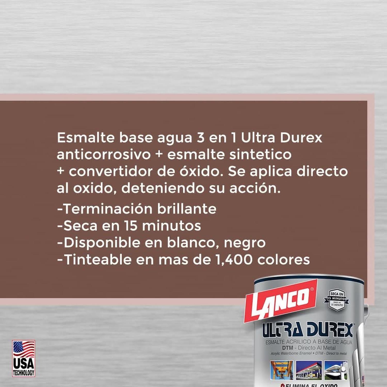Esmalte Acrilico 3x1 Ultra Durex Blanco gl (3.78lt) Lanco-2