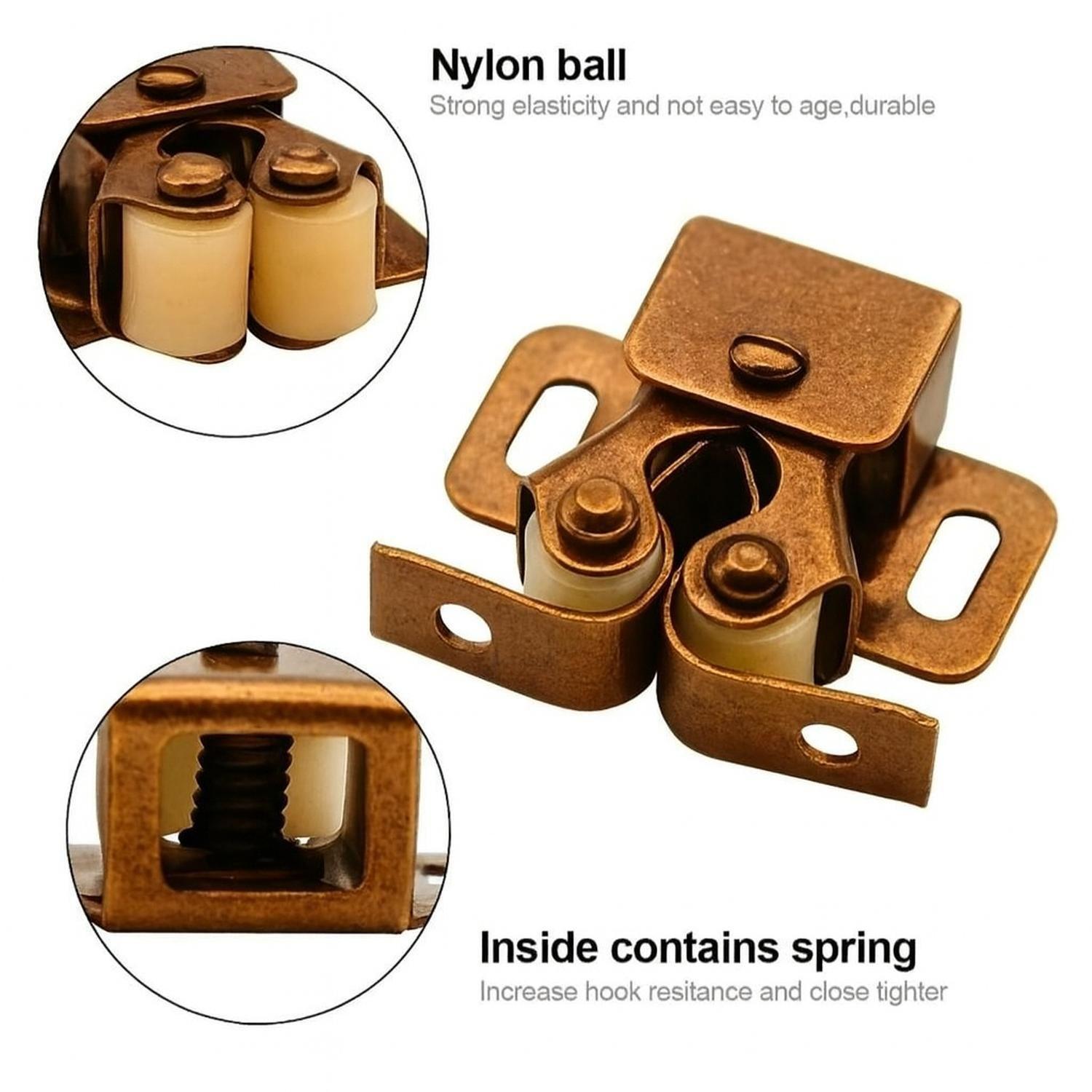 Pack 10 Reten Rodillo Bronceado Para Puerta Mueble DMC-3