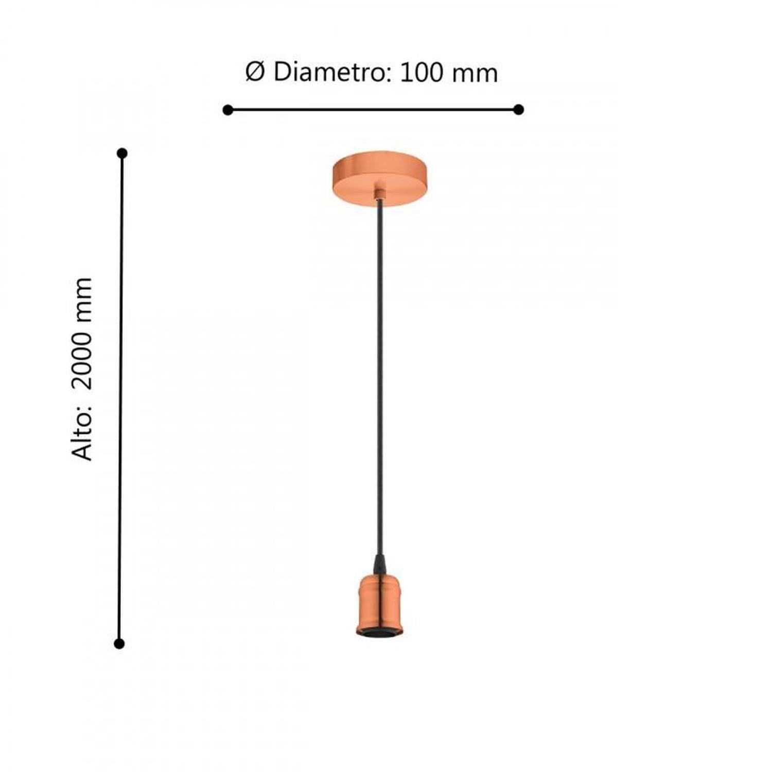 Lampara Colgante Cobre Yorth E27 Eglo 32539-1