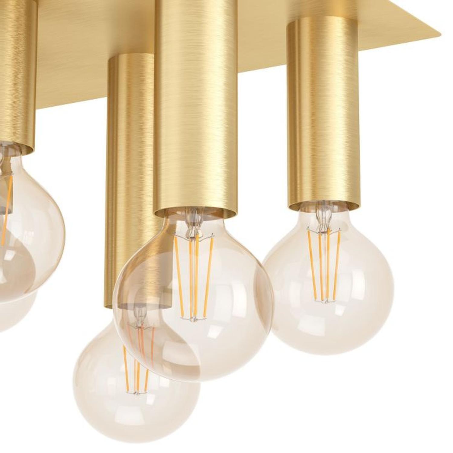 Lampara De Techo Dorado E27 Marzeno 8x40w Eglo 39959-3