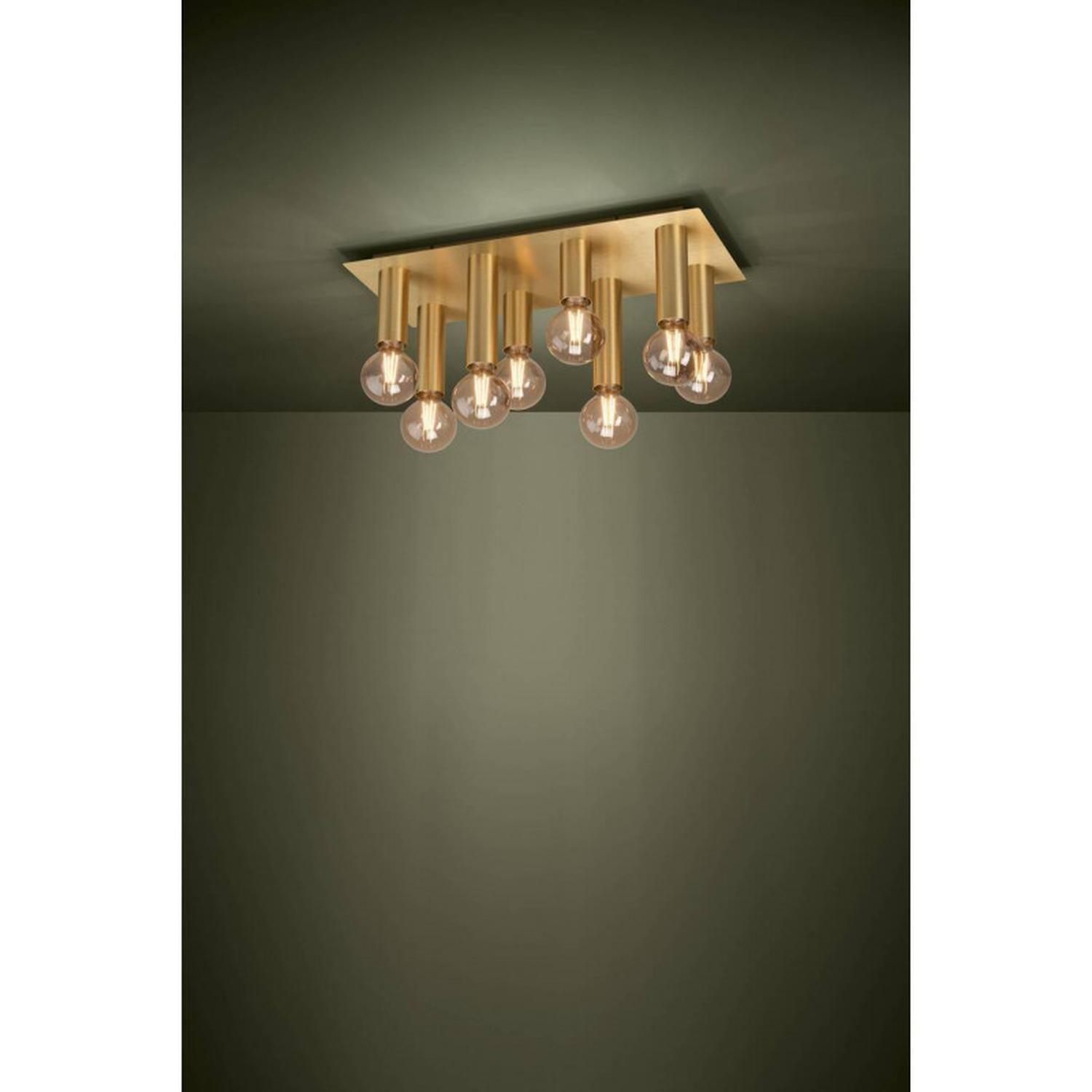 Lampara De Techo Dorado E27 Marzeno 8x40w Eglo 39959-4