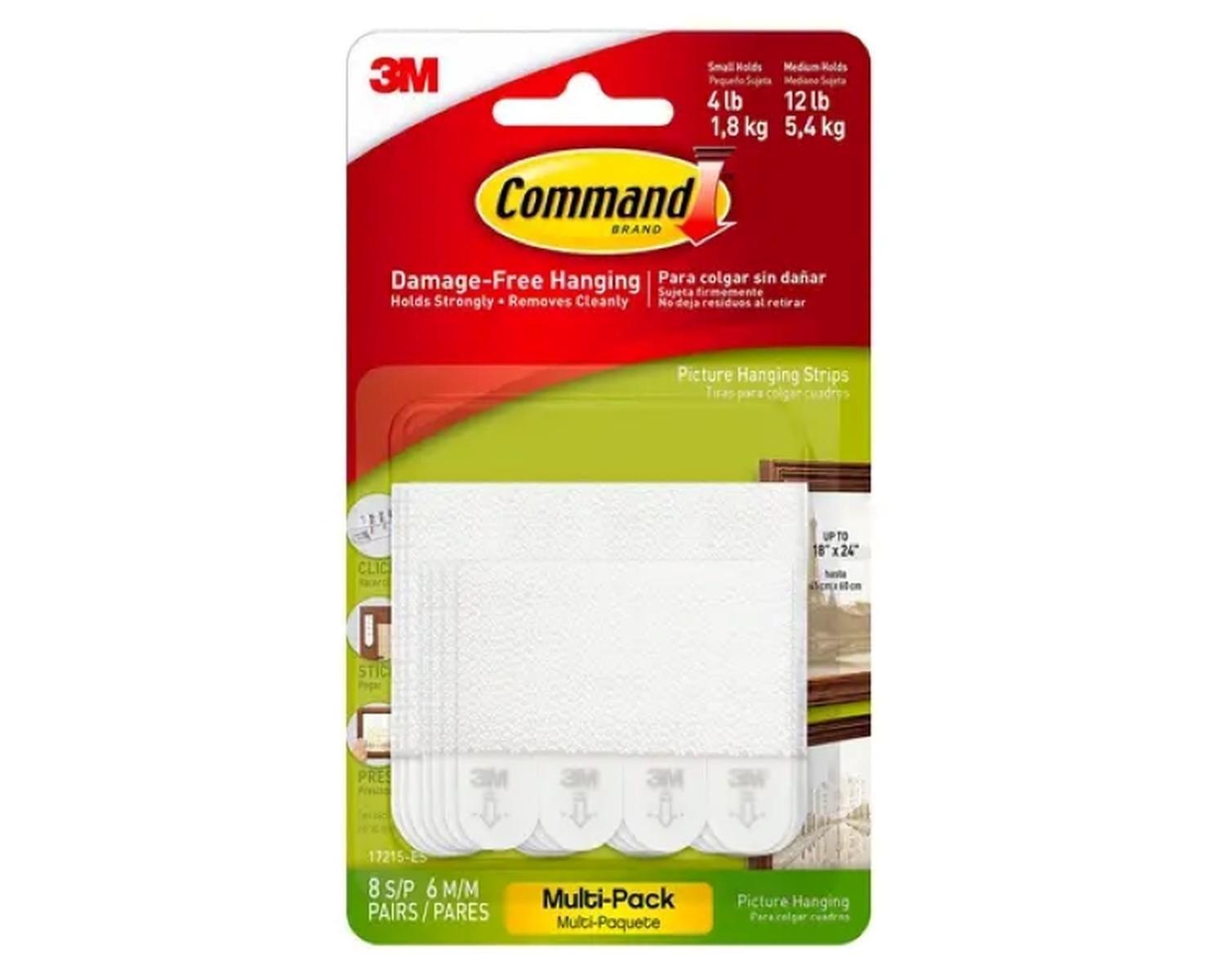 Multipack Tiras Colgar Cuadro 5.4kg y 1.8kg 14unid Command 3M-0