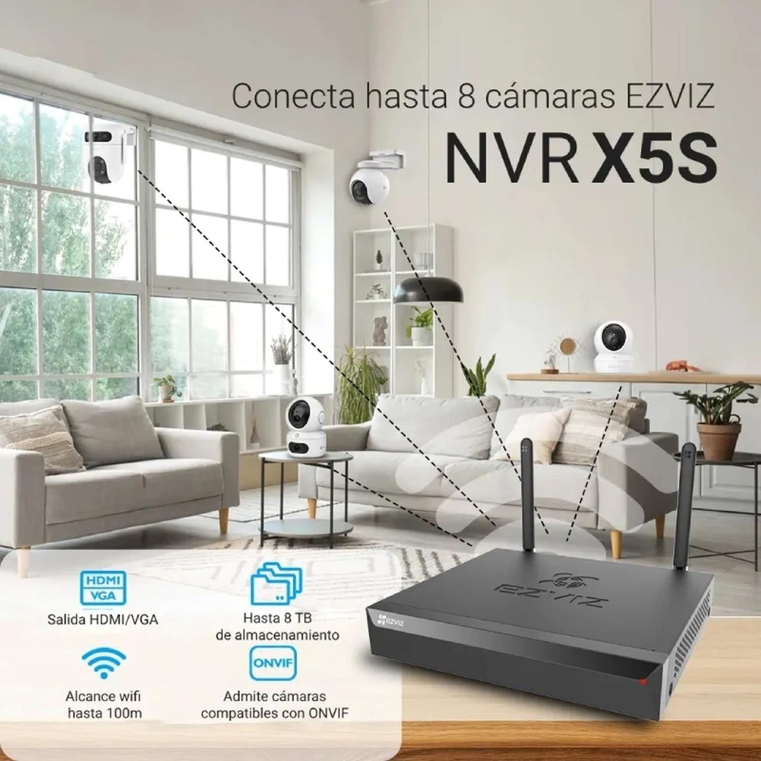 NVR Seguridad Wifi Alto Rendimiento Inal X5S 8ch 5mp Ezviz-5