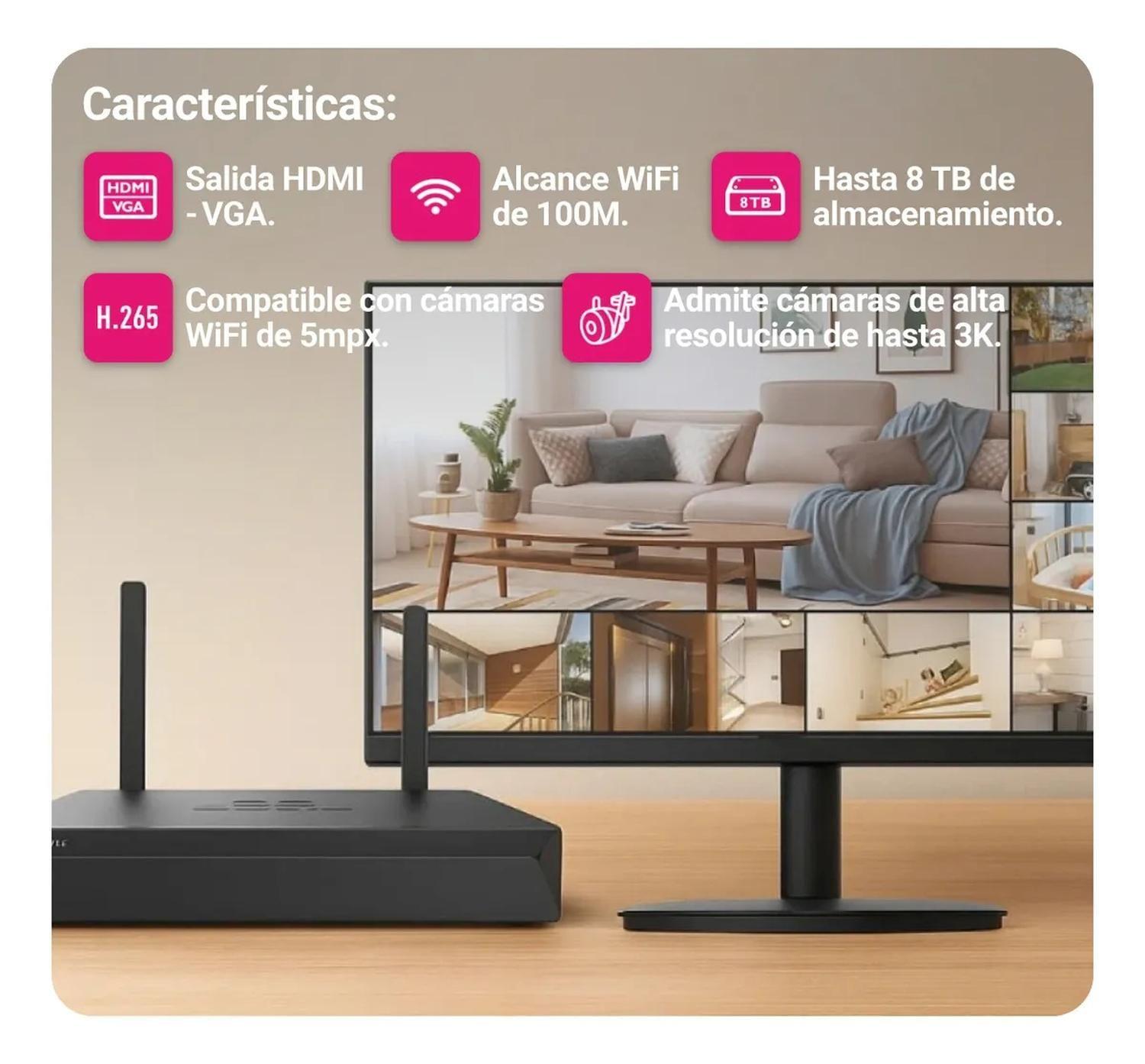 NVR Seguridad Wifi Alto Rendimiento Inal X5S 8ch 5mp Ezviz-7