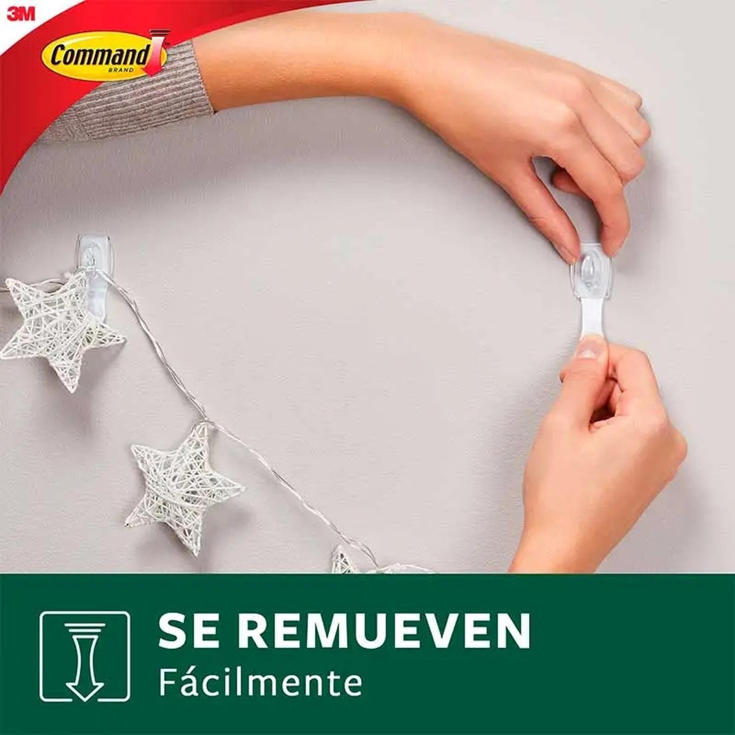 Ganchos Decorativos Transparentes 20u 17026CLR Command 3M-3