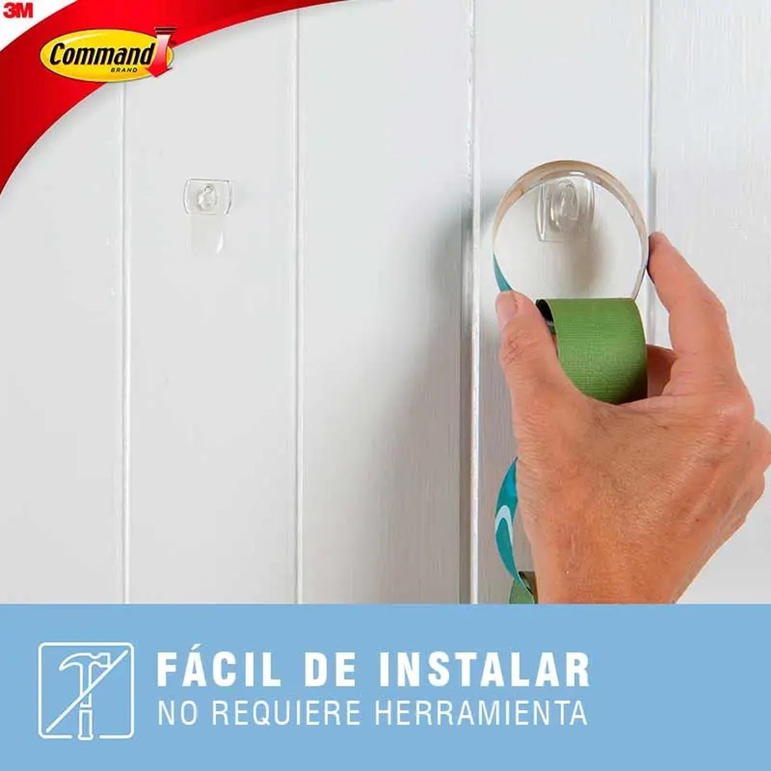 Ganchos Decorativos Transparentes 20u 17026CLR Command 3M-4