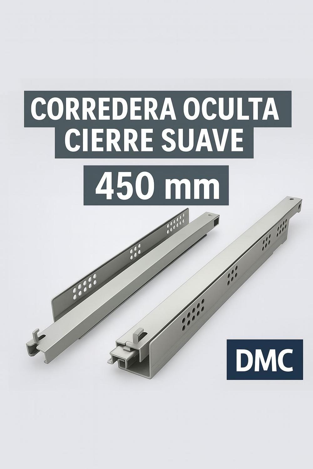 Corredera Telescópica oculta cierre suave 450mm DMC-6