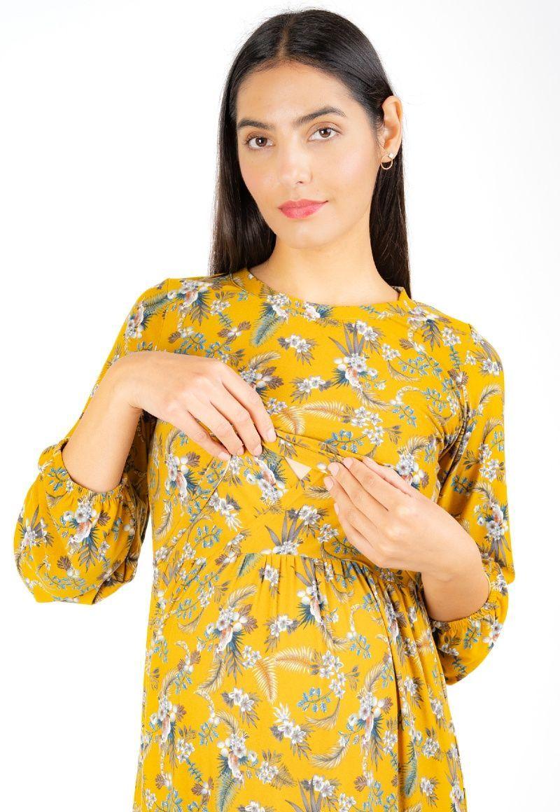 Vestido Maternal Lactancia Juana Estampado Madremia-2