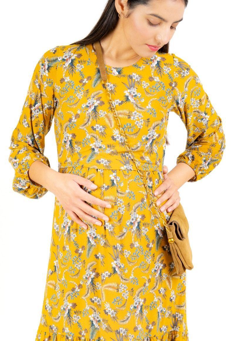 Vestido Maternal Lactancia Juana Estampado Madremia-3