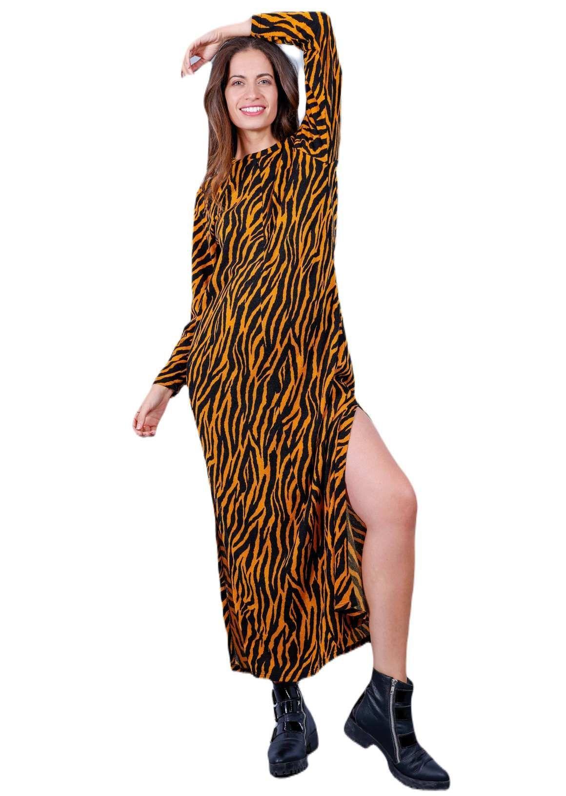Vestido Maternal Lactancia Agus Mostaza Madremia-0