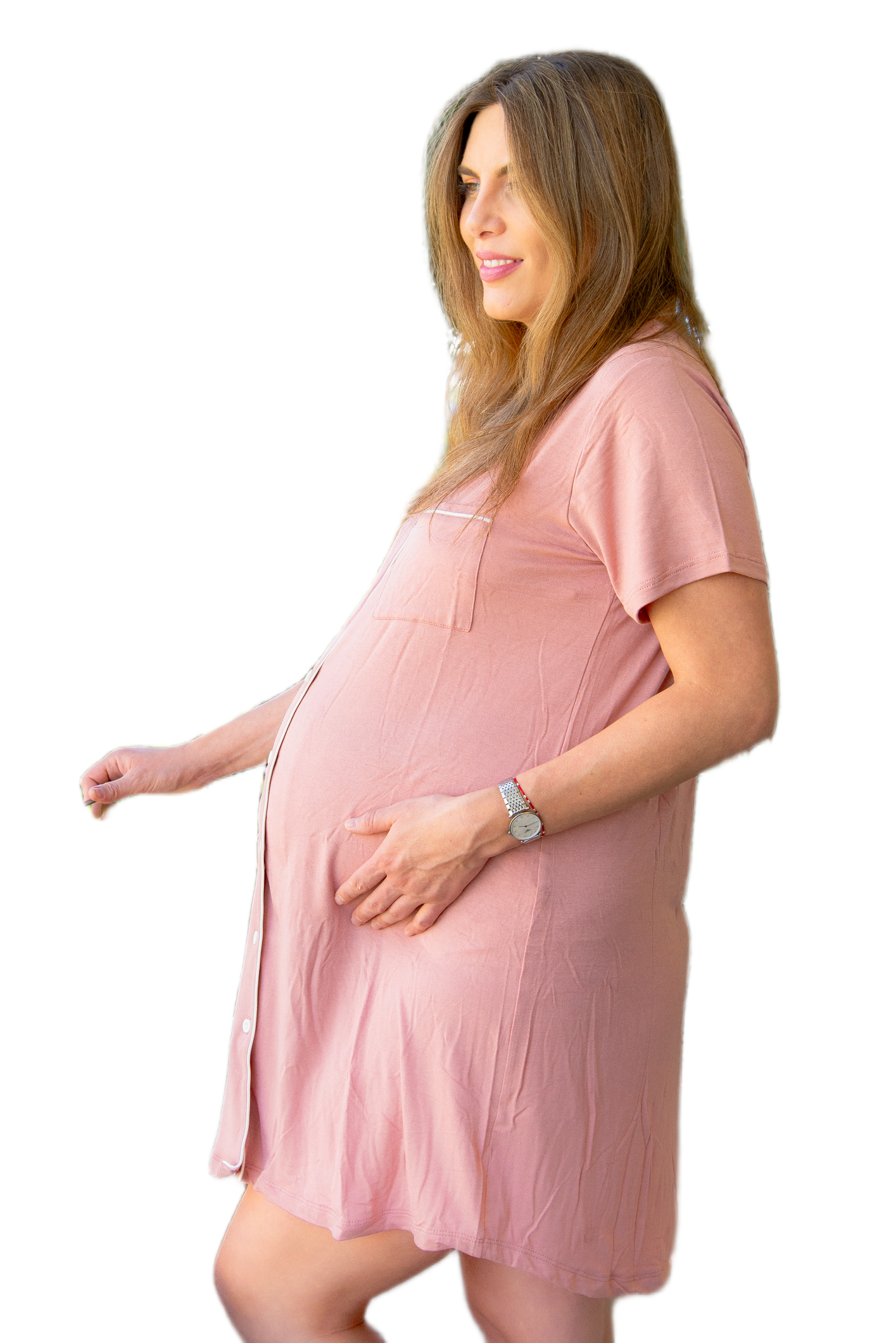 Camisa Dormir Maternal Lactancia Mariela Madremia-1