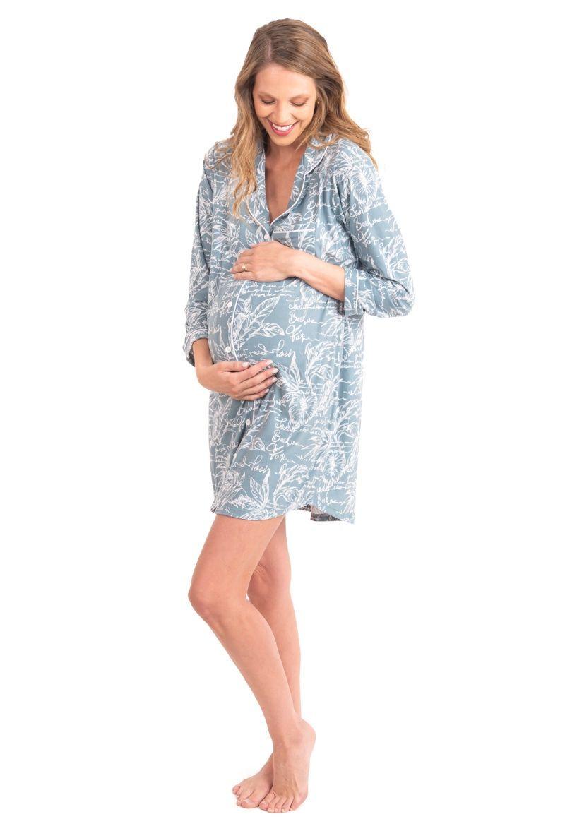Camisa Dormir Maternal Lactancia Mariela Madremia-0