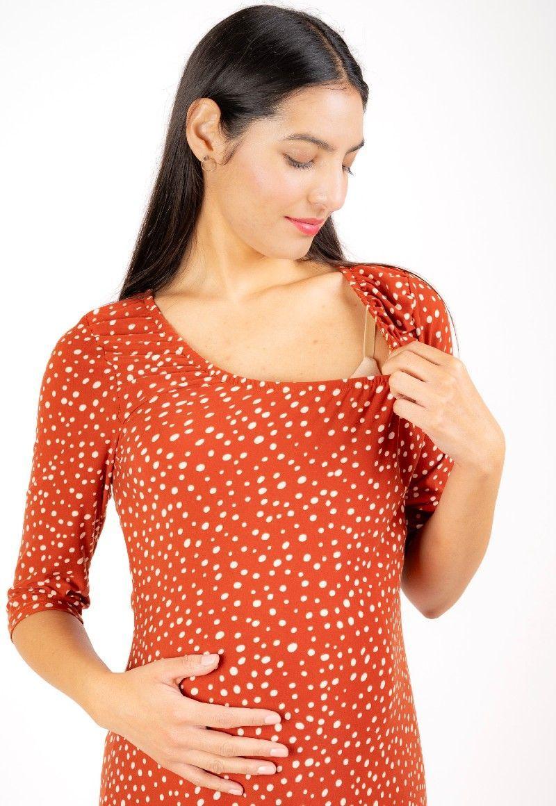 Vestido Maternal Lactancia Carla Estampado Madremia-2