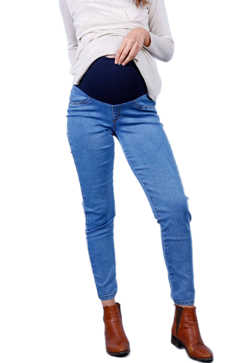 Jeans Maternal Pitillo Celeste Madremia-3