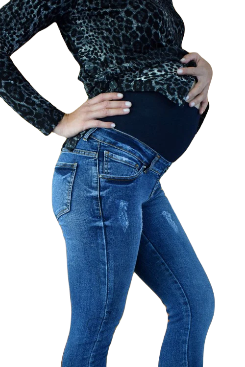 Jeans Maternal Pitillo Destroyer Blue-1