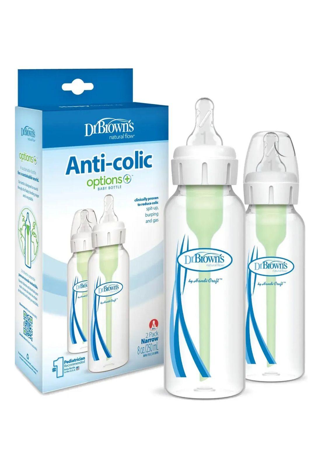 Pack 2 Mamadera Dr Brown's Options+ Anticólicos 250ml-2