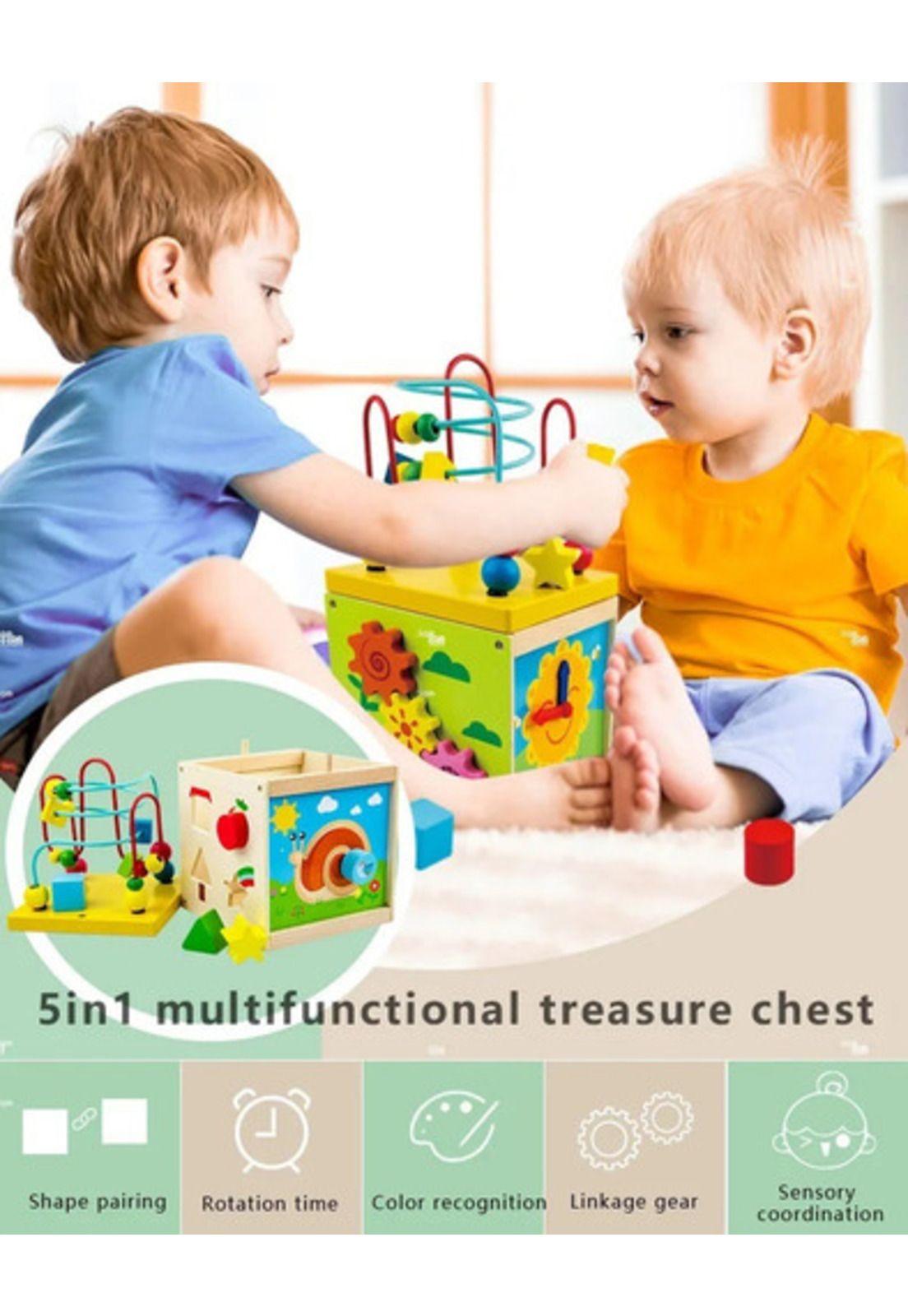 Cubo Didáctico Juguete De Madera Bebe Pronosupinador-6