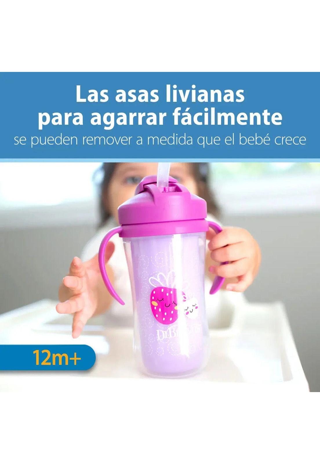 Vaso Térmico Rosa 300ml Con Pitillo Antiderrame Dr. Brown's-4