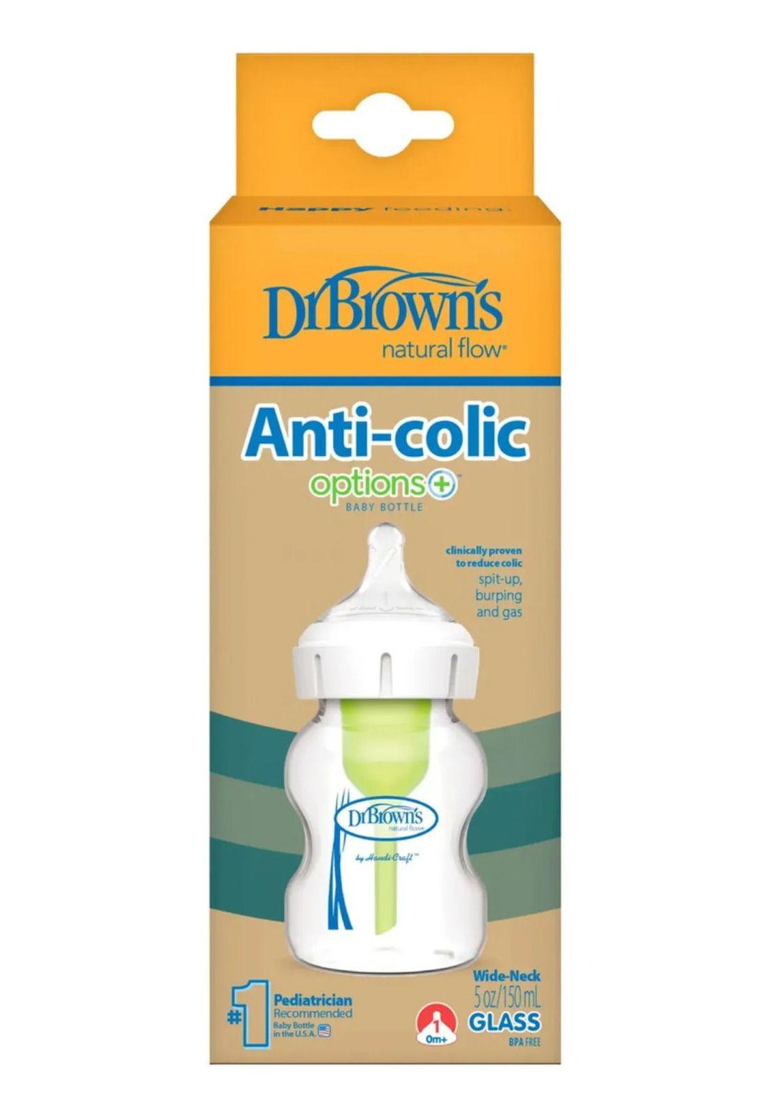 Mamadera De Vidrio Dr. Brown's Options+ Boca Ancha 150ml-2