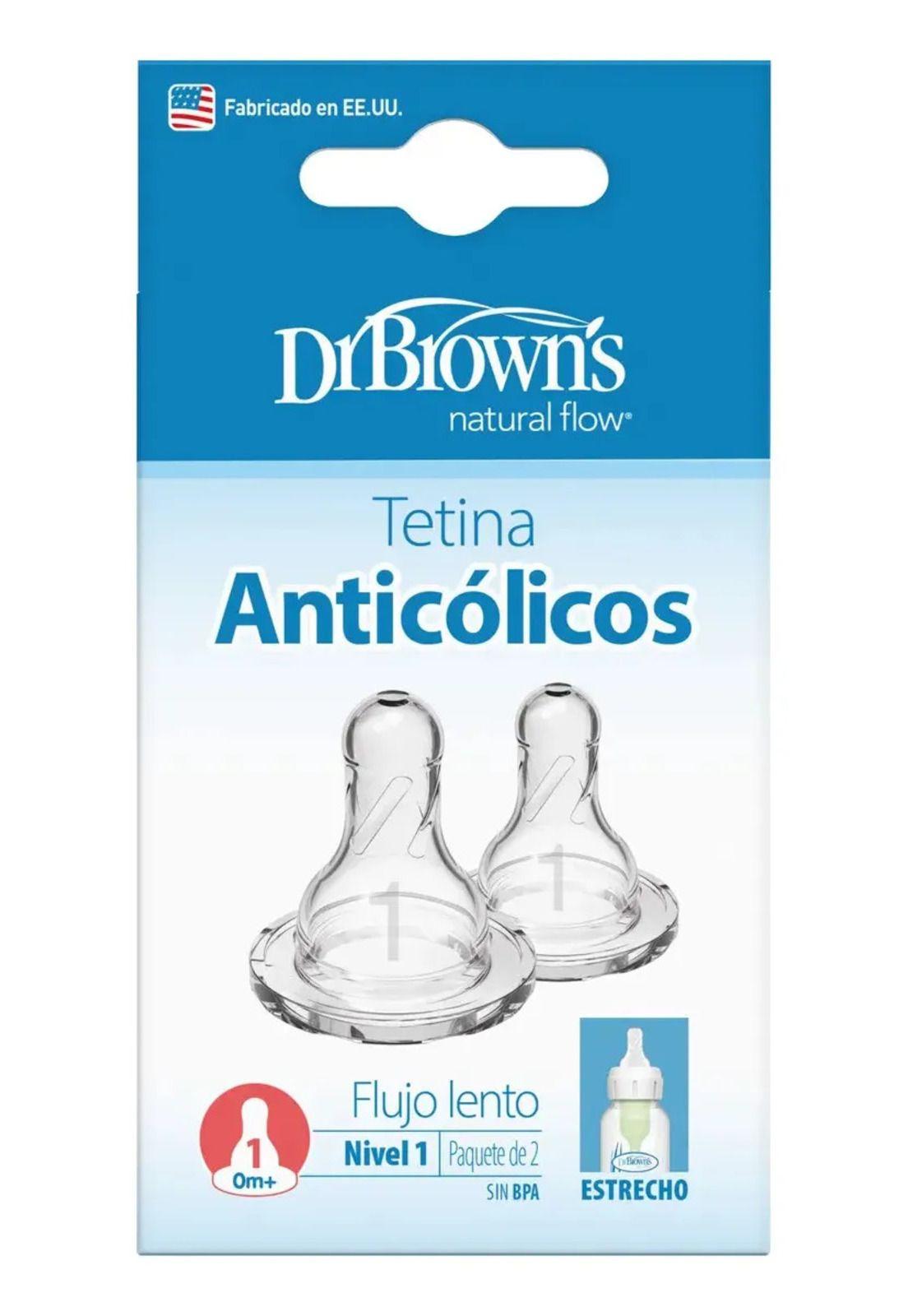 Pack 2 Tetinas Mamadera Estándar Dr. Brown´s Options 0m+-0