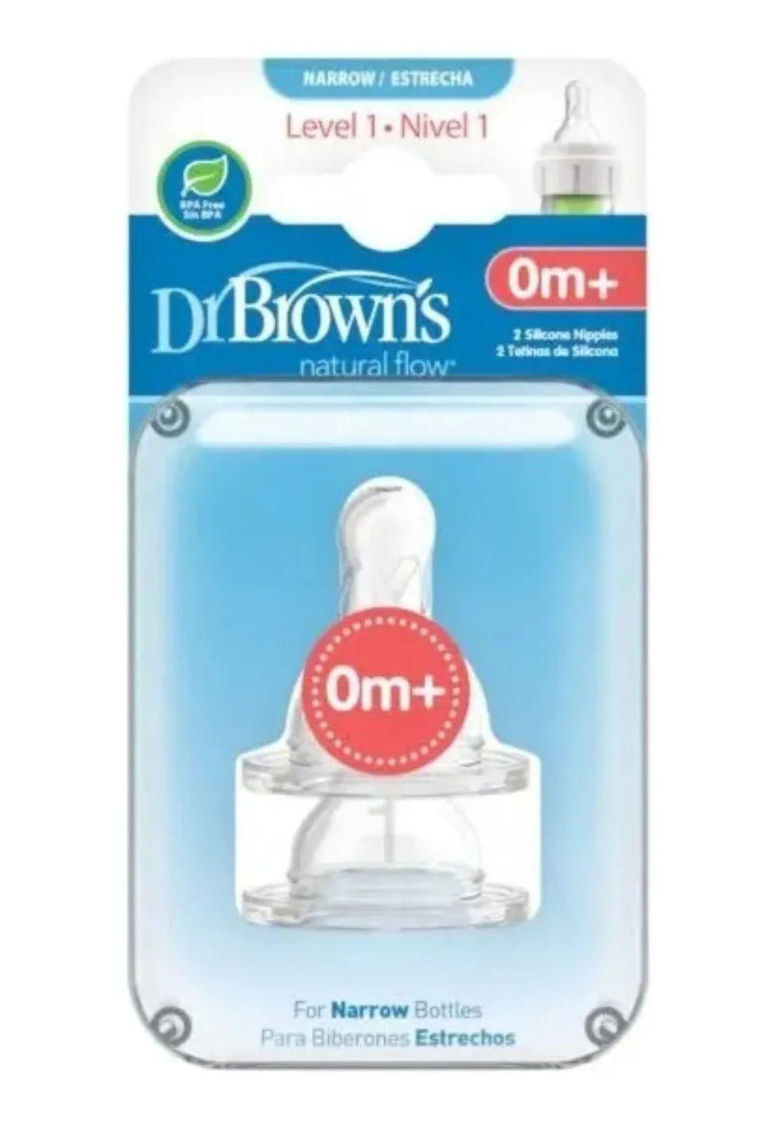 Pack 2 Tetinas Mamadera Estándar Dr. Brown´s Options 0m+-4