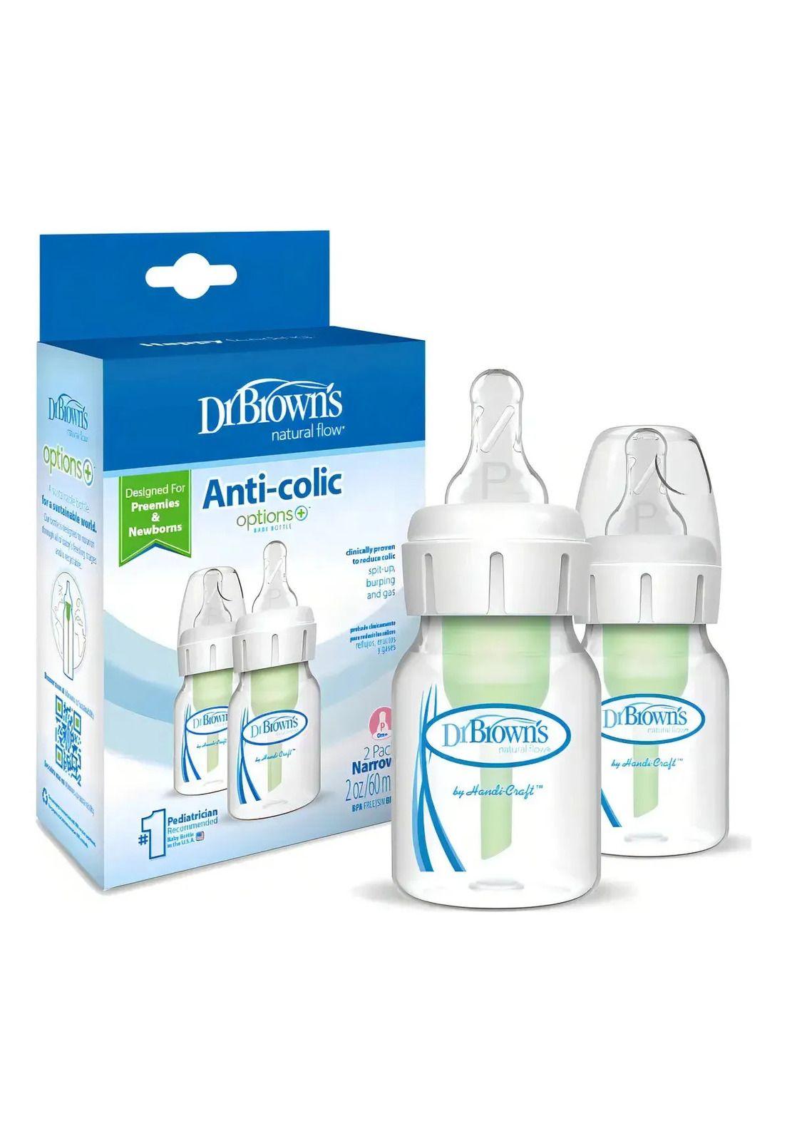 2 Biberones Dr Brown´s De 120ml 2 Oz Para Prematuro Y Rn-0