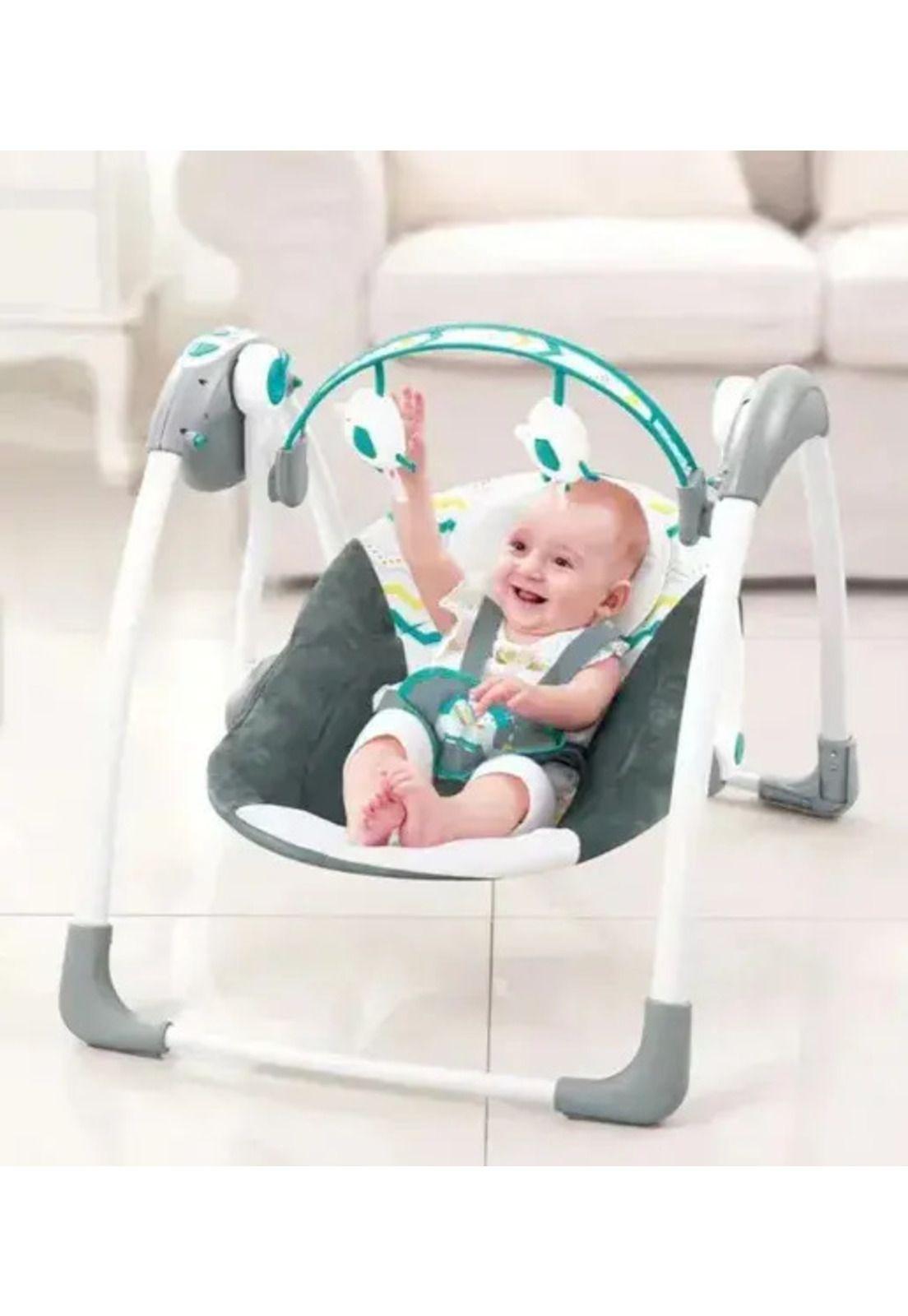 Silla Mecedora Para Bebés Con Asiento Reclinable Portátil-4