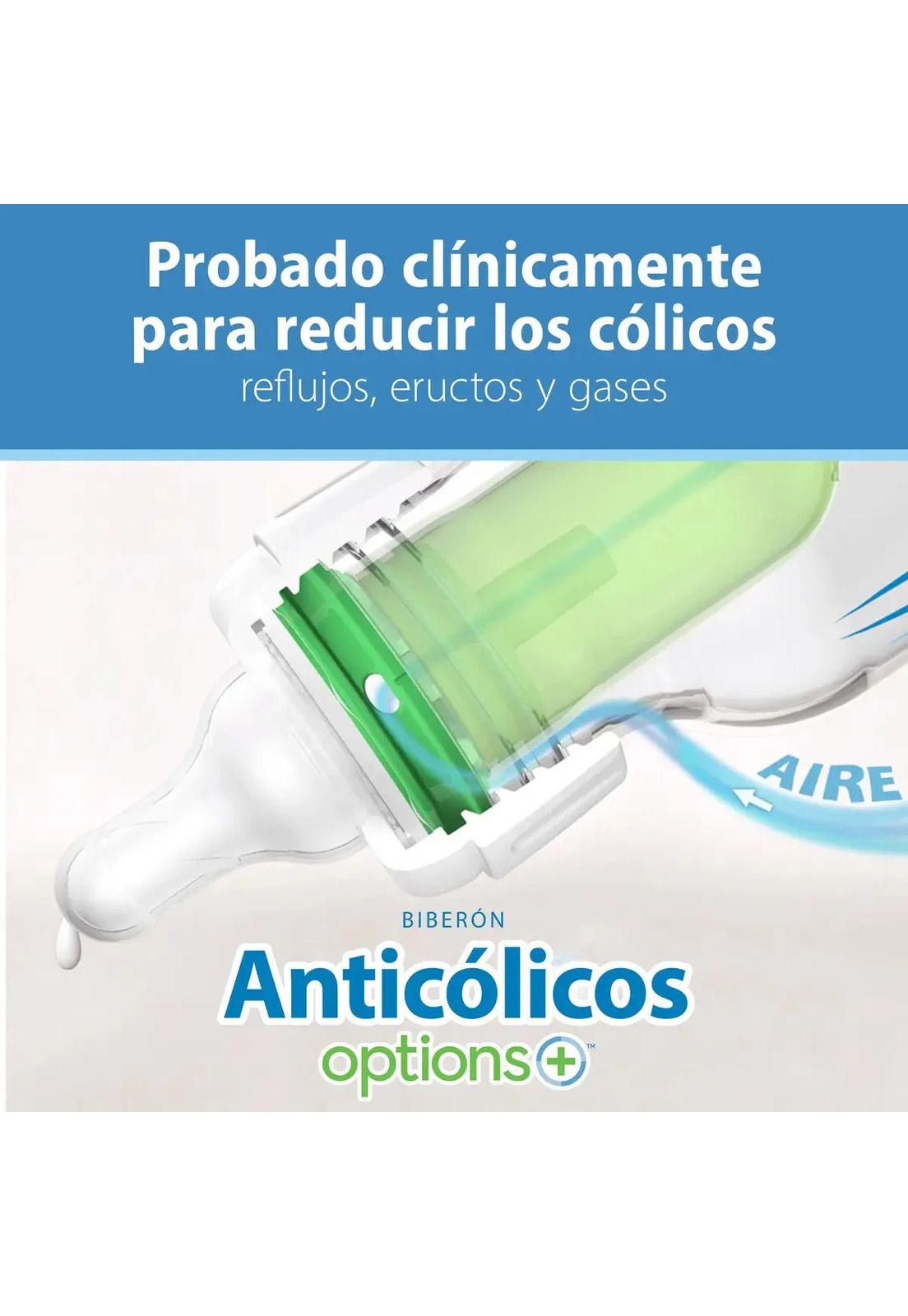 Biberón Anticólicos Dr Brown's Options+ 120ml Bpa Free Neces-2
