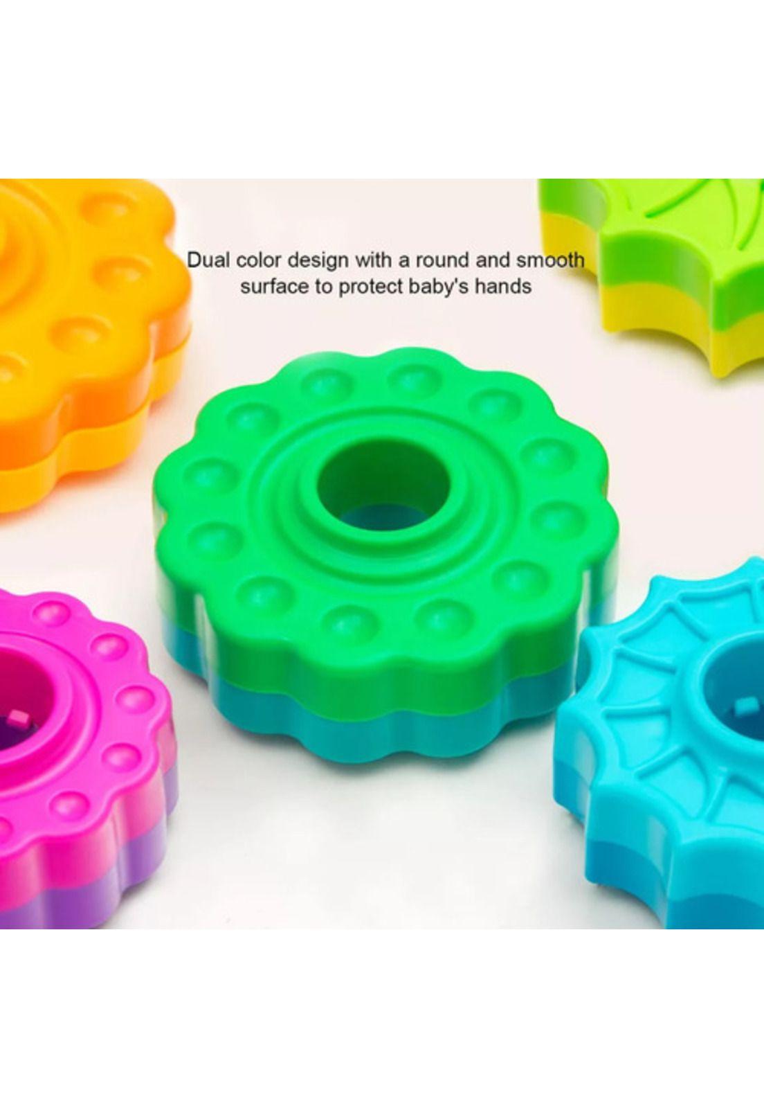 Juguetes Giratorios Apilables Torre Rainbow Juego Montessori-5