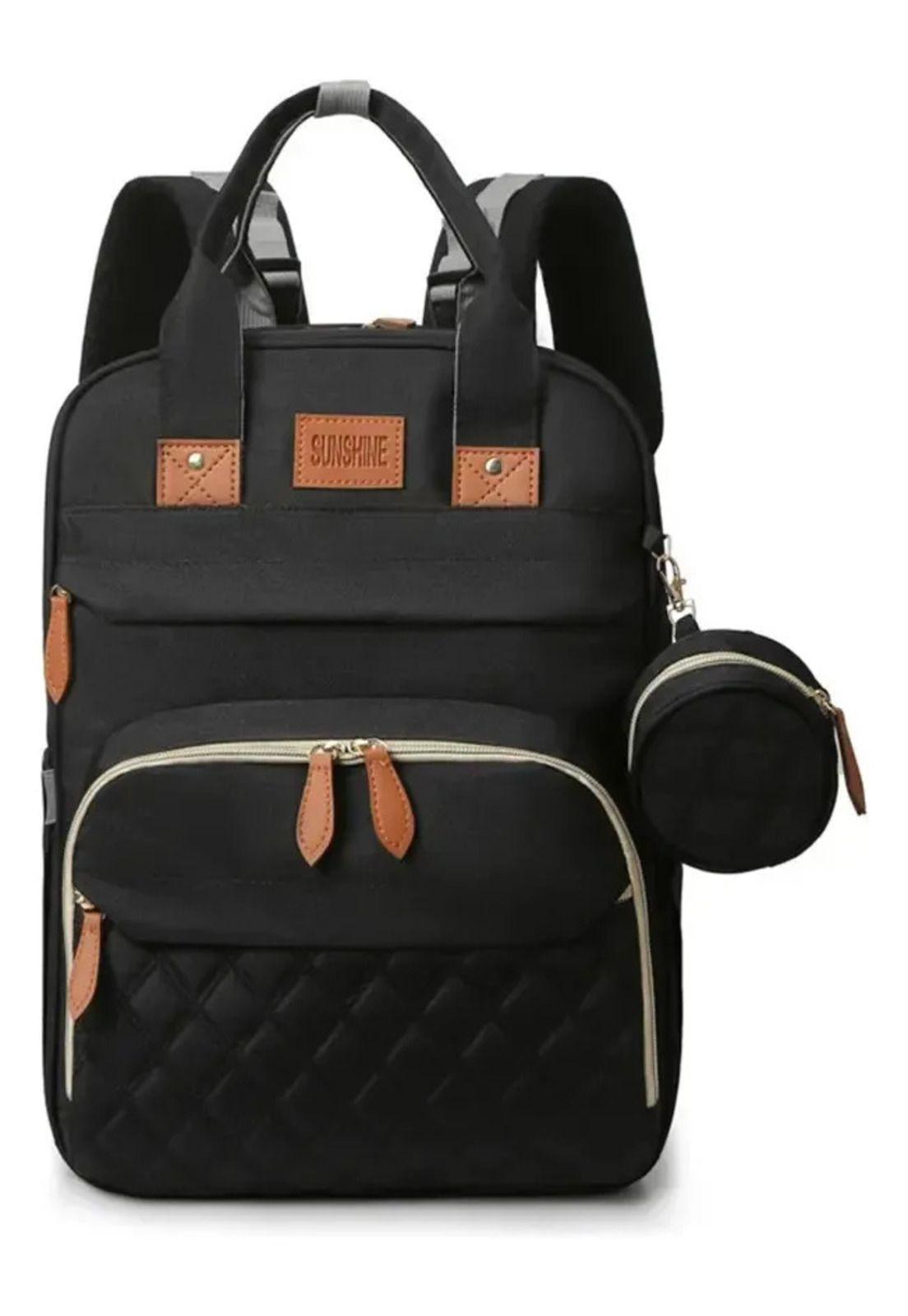 Mochila Maternal 3 En 1, Cuna Plegable Portátil Mudador Bebé-0