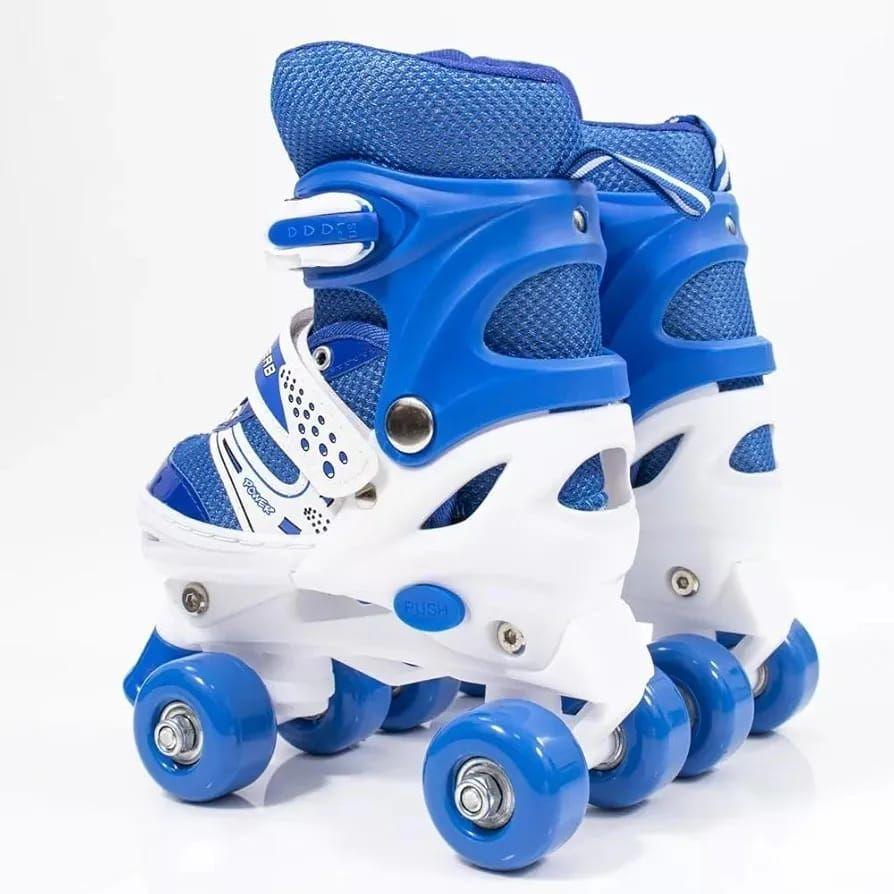 Patines Roller ajustables + Kit de protección niños con casco-4