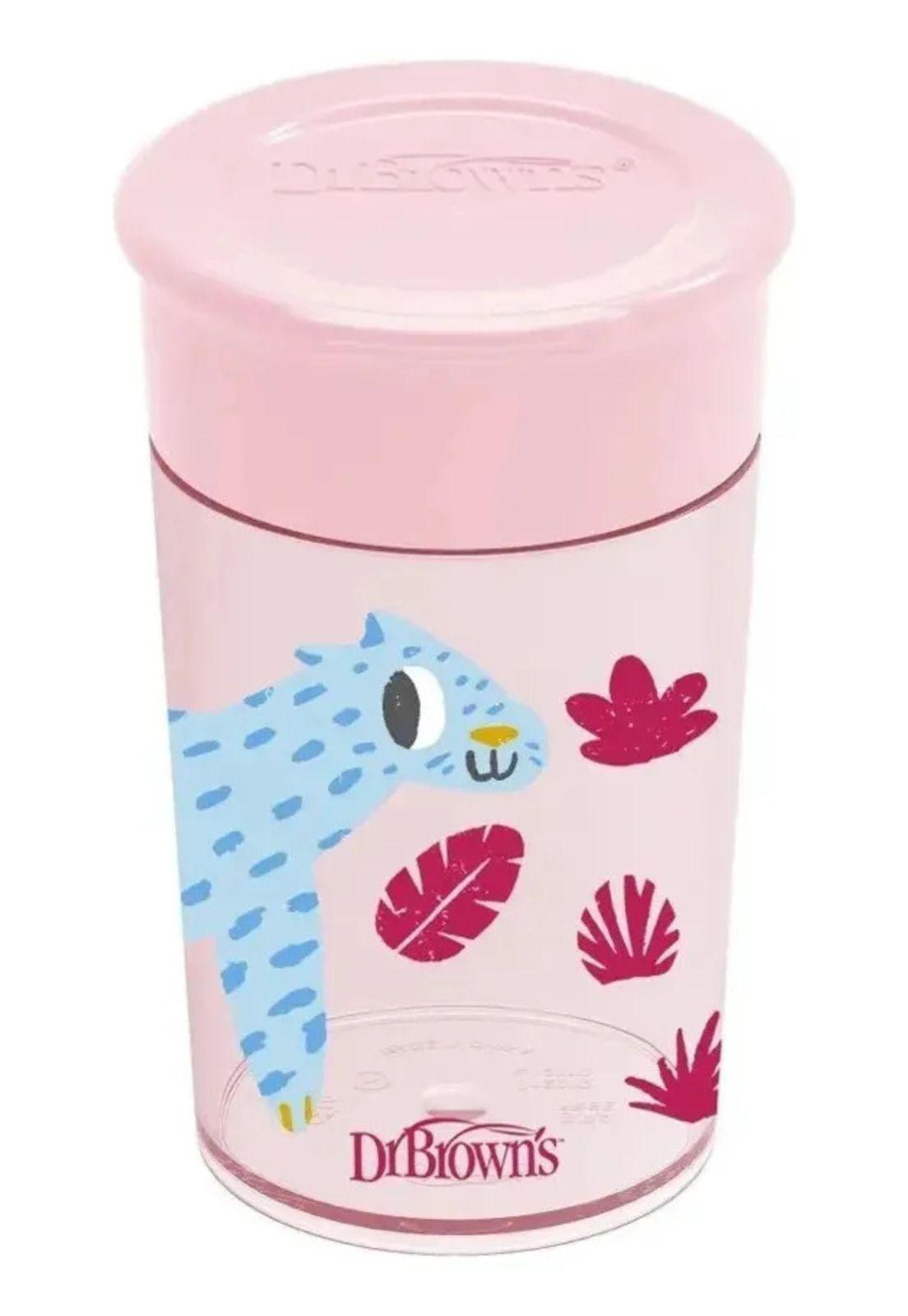 Vaso Bebe Antiderrame 360° 300ml Silicona 9m+ Dr Brown's-1