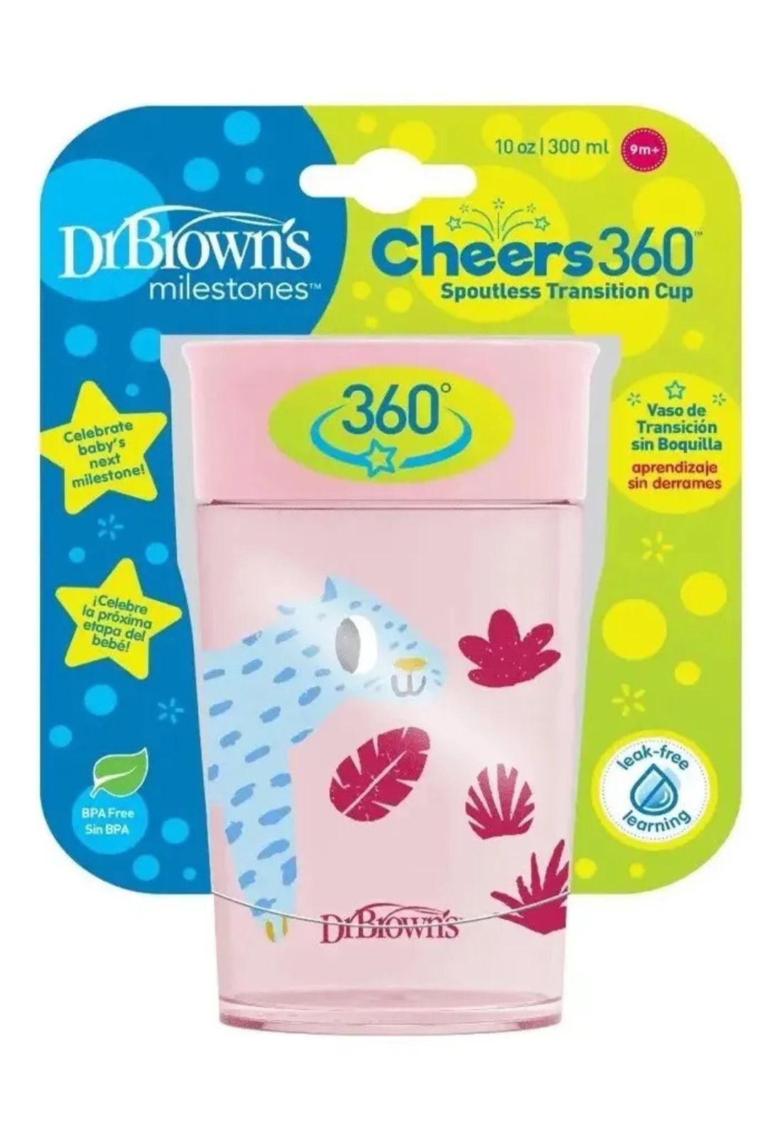 Vaso Bebe Antiderrame 360° 300ml Silicona 9m+ Dr Brown's-3