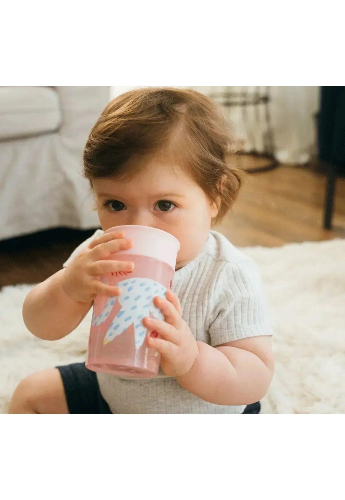 Vaso Bebe Antiderrame 360° 300ml Silicona 9m+ Dr Brown's-5