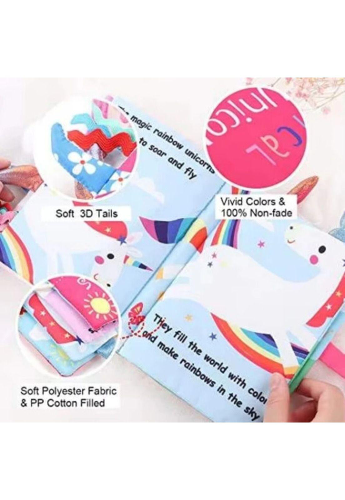 Libro De Tela Sensorial Para Bebe Unicornio-2
