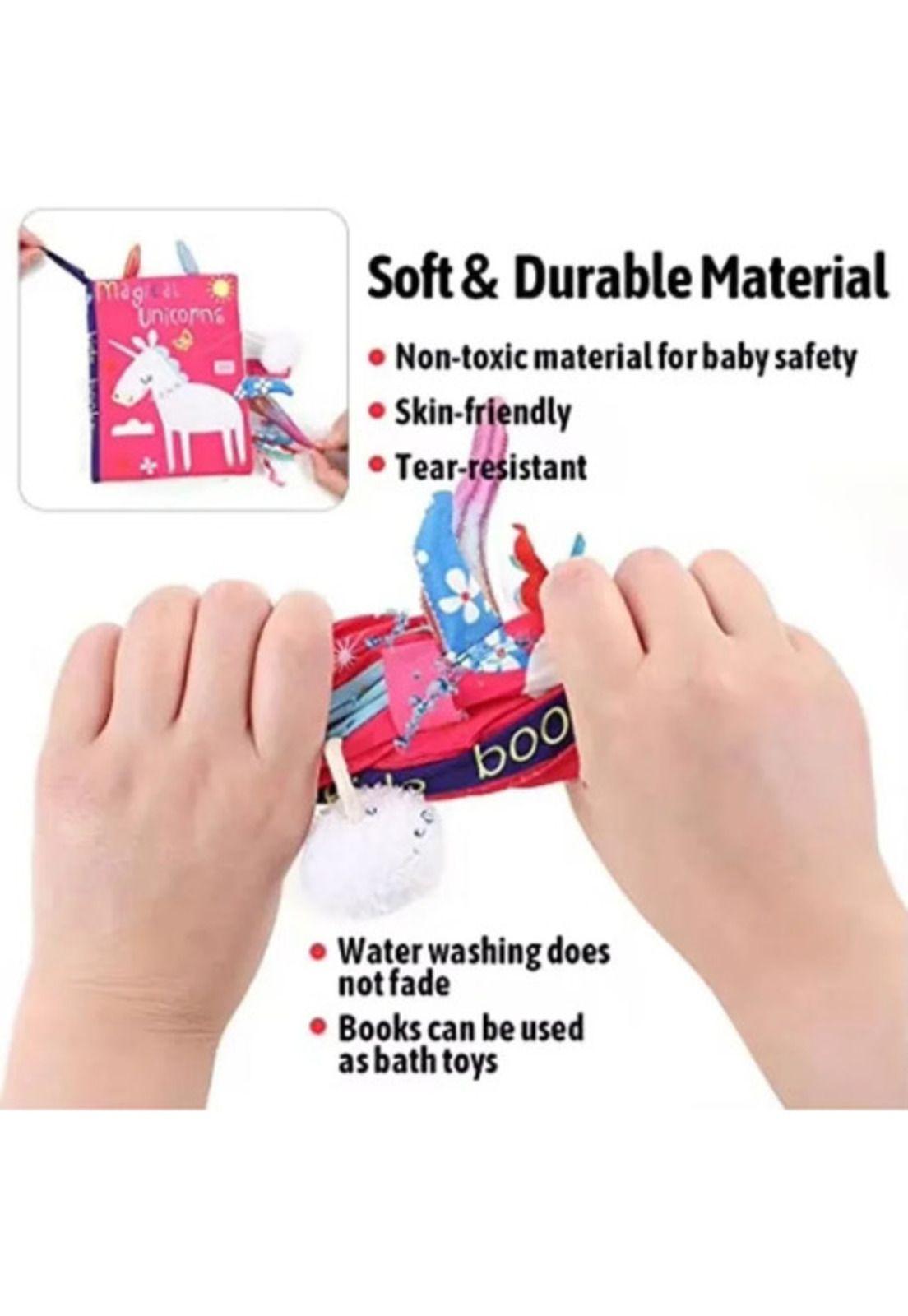 Libro De Tela Sensorial Para Bebe Unicornio-3
