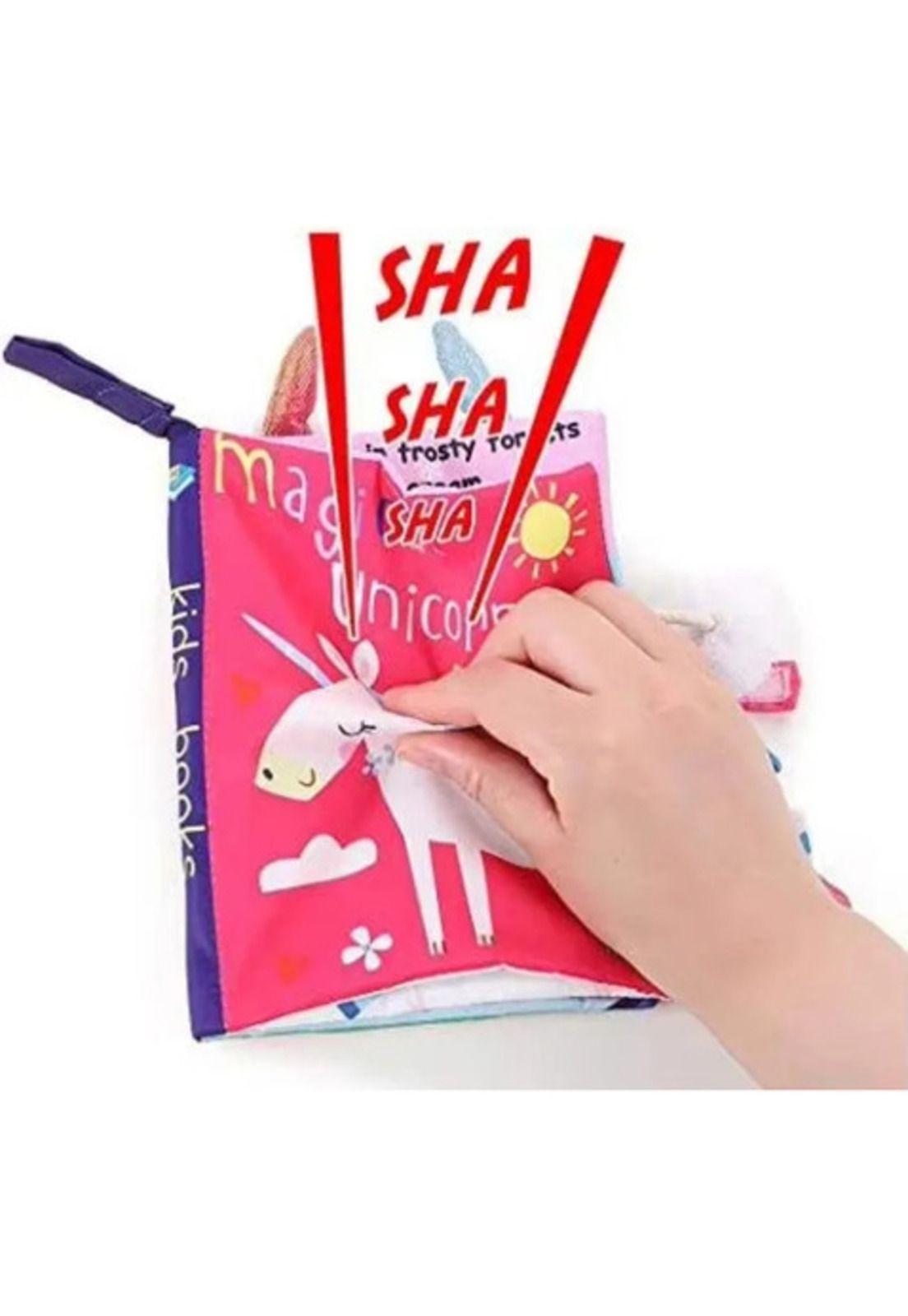 Libro De Tela Sensorial Para Bebe Unicornio-4