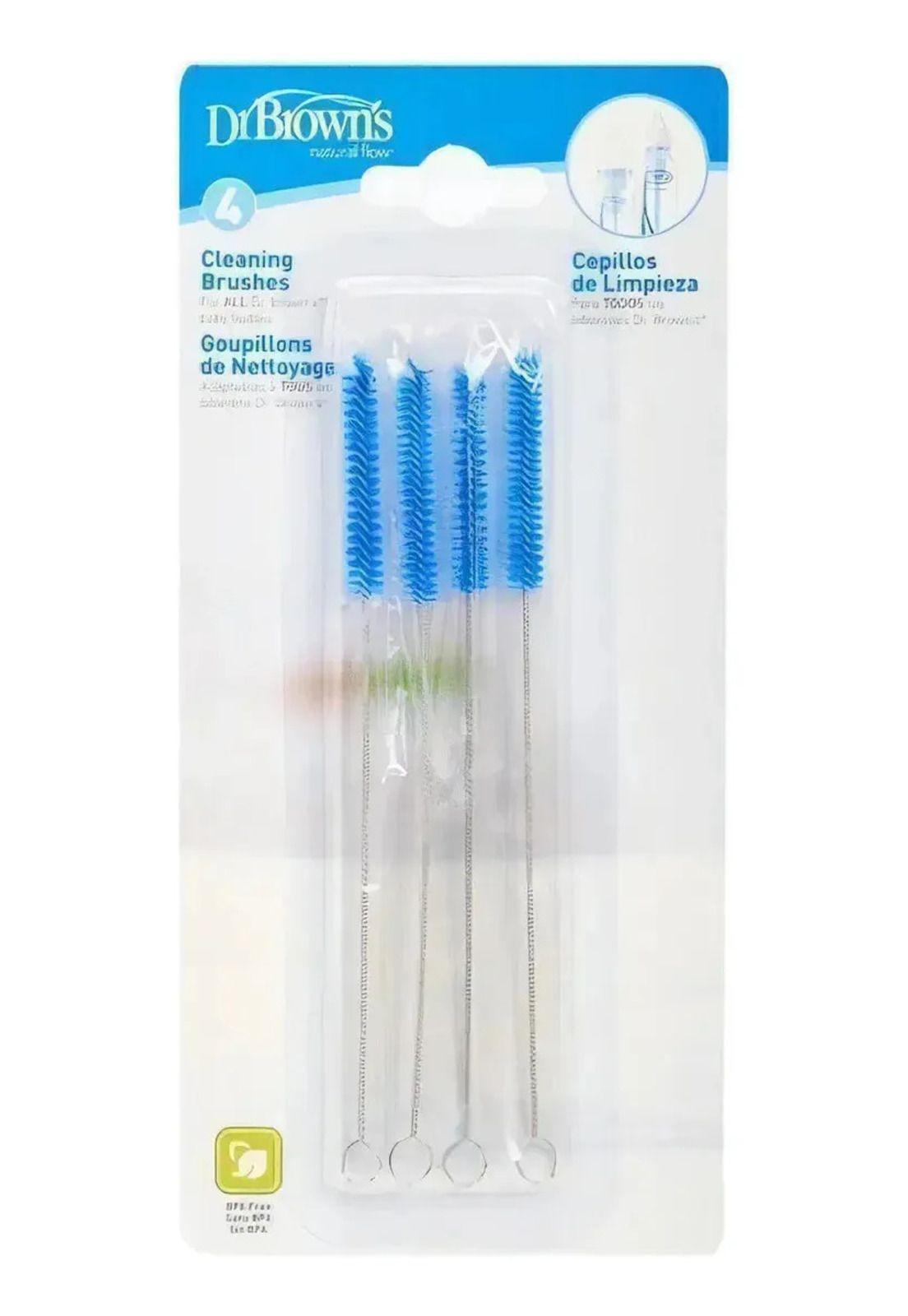 4 Cepillos Limpia Mamaderas Dr Brown's 4 Piezas Acero-3
